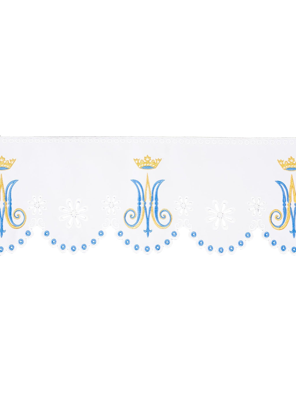 Antependium avec broderie frontale à motif marial KOM/047/04 19cm 3,5m - CHASUBLES.FR