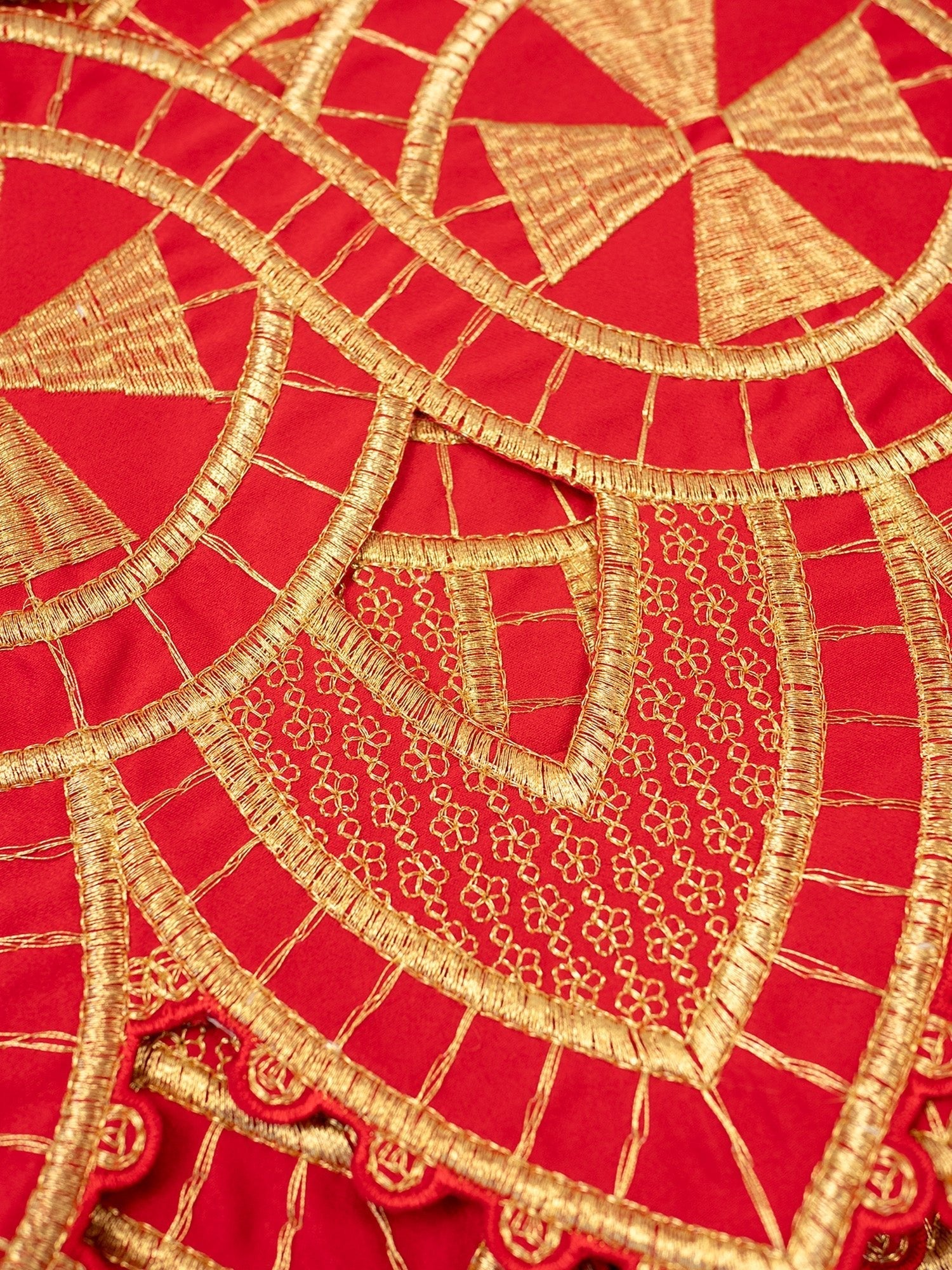 Antependium avec broderie frontale Croix - Rouge KOM/029/02 26cm 3,5m - CHASUBLES.FR