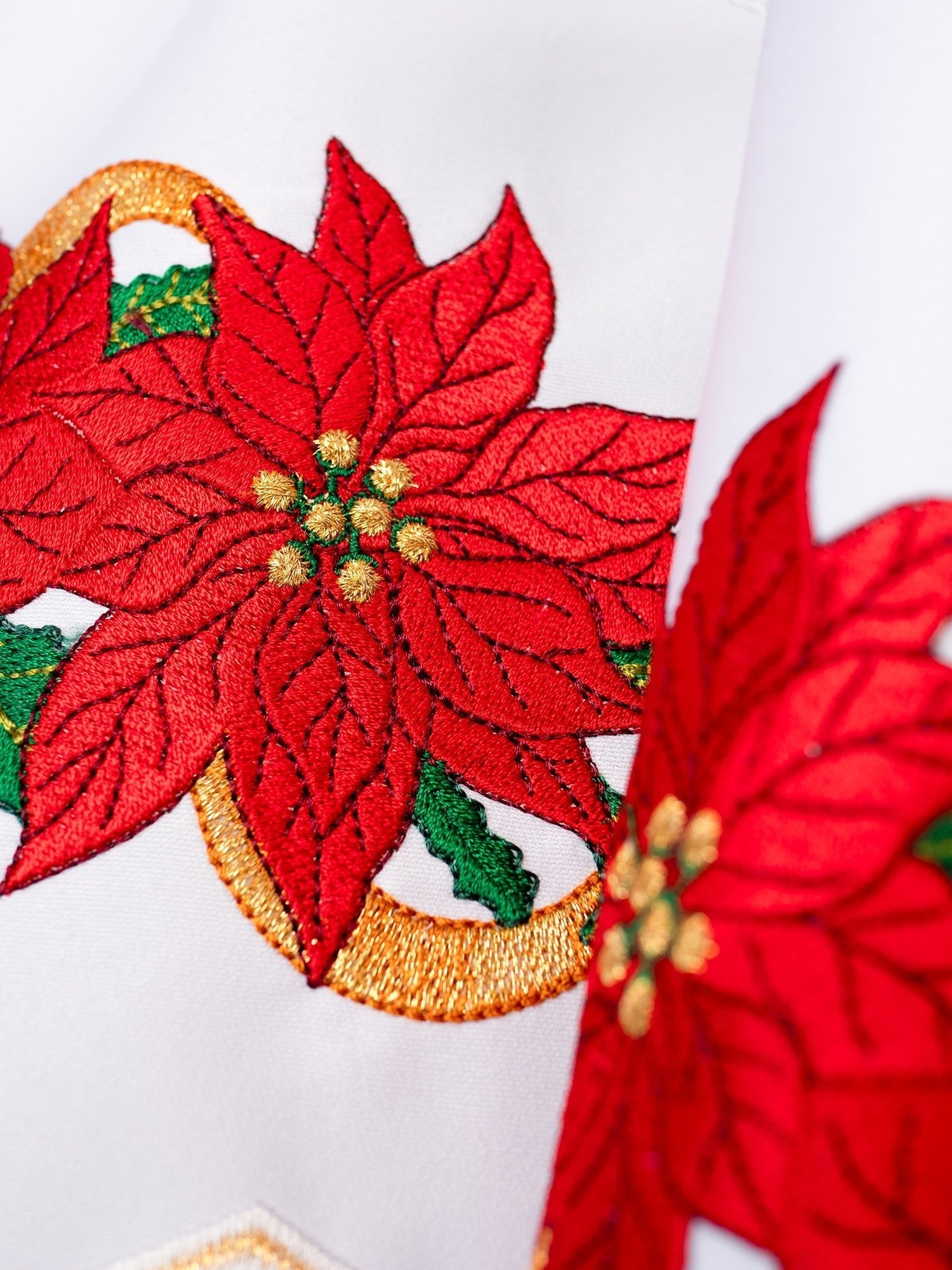 Antependium avec broderie sur le devant Étoile de Bethléem Blanc KOM/018/04 19cm 3,5m - CHASUBLES.FR