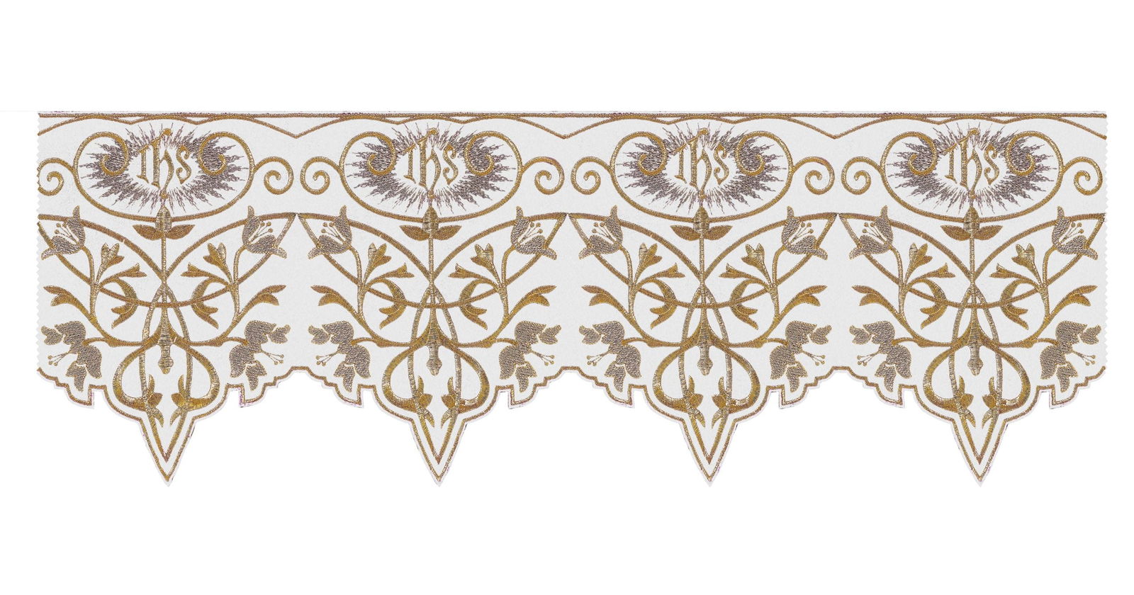 Antependium avec monogramme IHS KOM/037/04 27cm 3,5m - CHASUBLES.FR