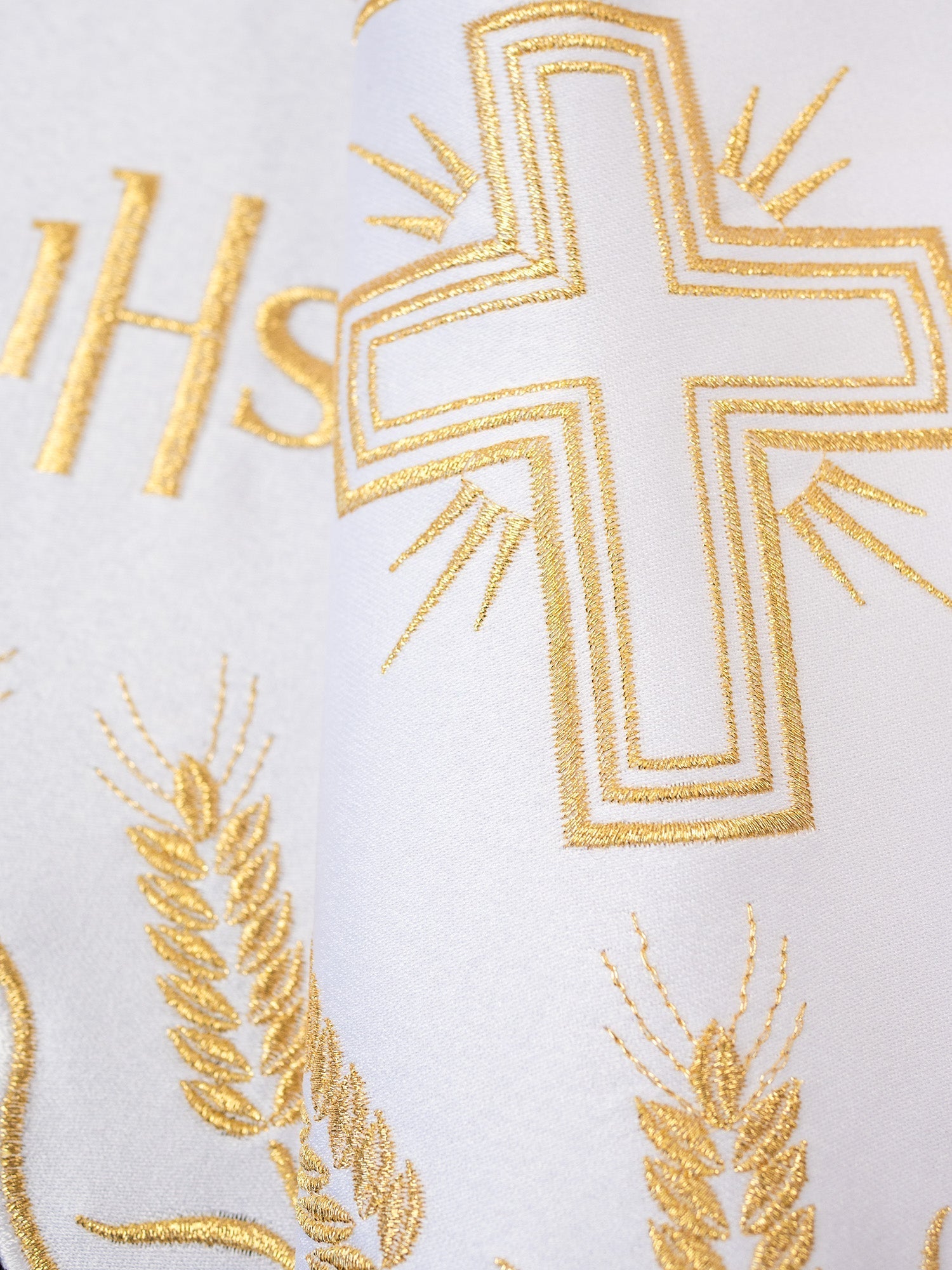 Antependium avec monogramme IHS en couleur avec motif de croix KOM/040/04 20cm 3,5m - CHASUBLES.FR