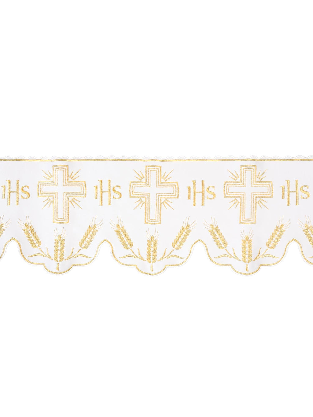 Antependium avec monogramme IHS en couleur avec motif de croix KOM/040/04 20cm 3,5m - CHASUBLES.FR