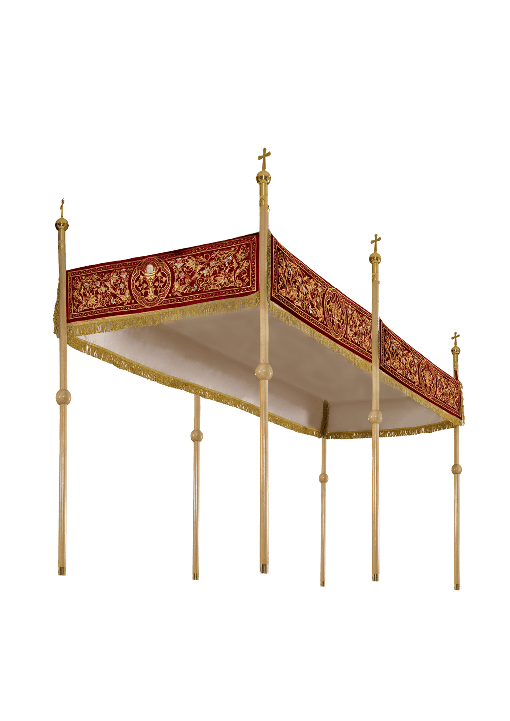 Baldaquin pour 6 spars brodé sur velours KBA/004/05/20/PA 150*250 AKSAMIT BORDO - CHASUBLES.FR