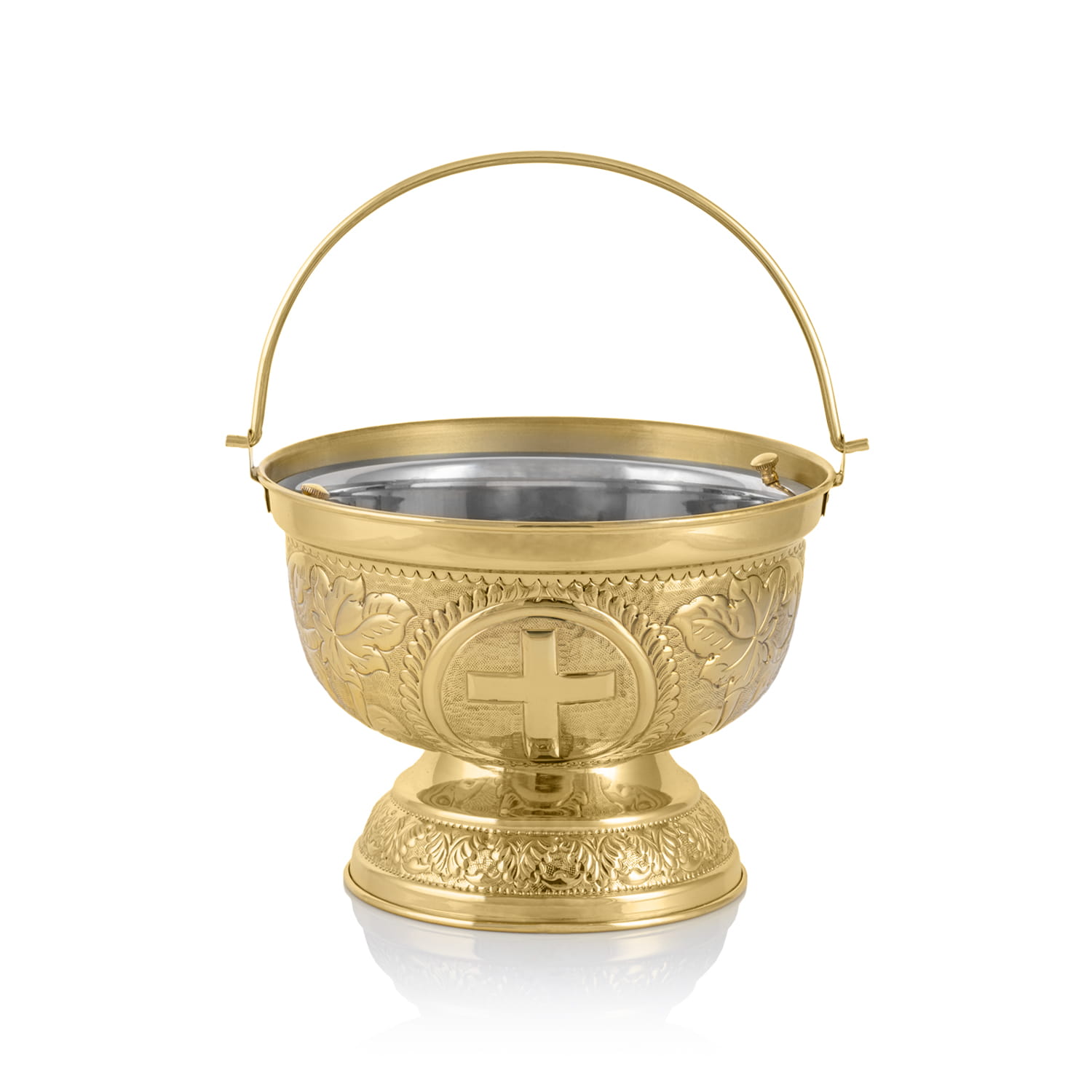 Bénitier portatif - laiton HWF - 1042 - CHASUBLES.FR
