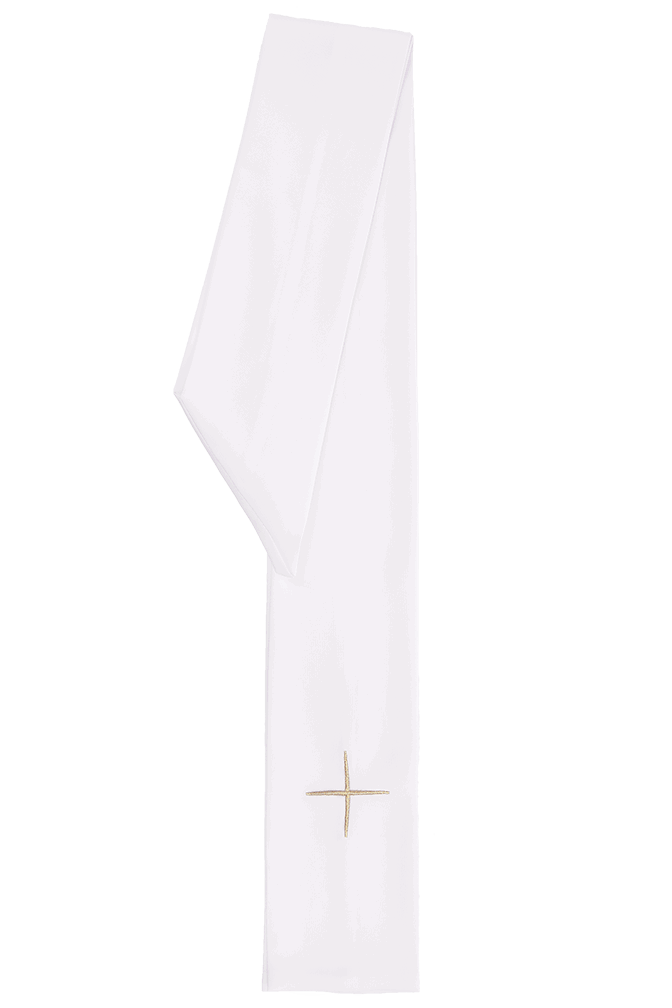 Chasuble liturgique mariale blanche