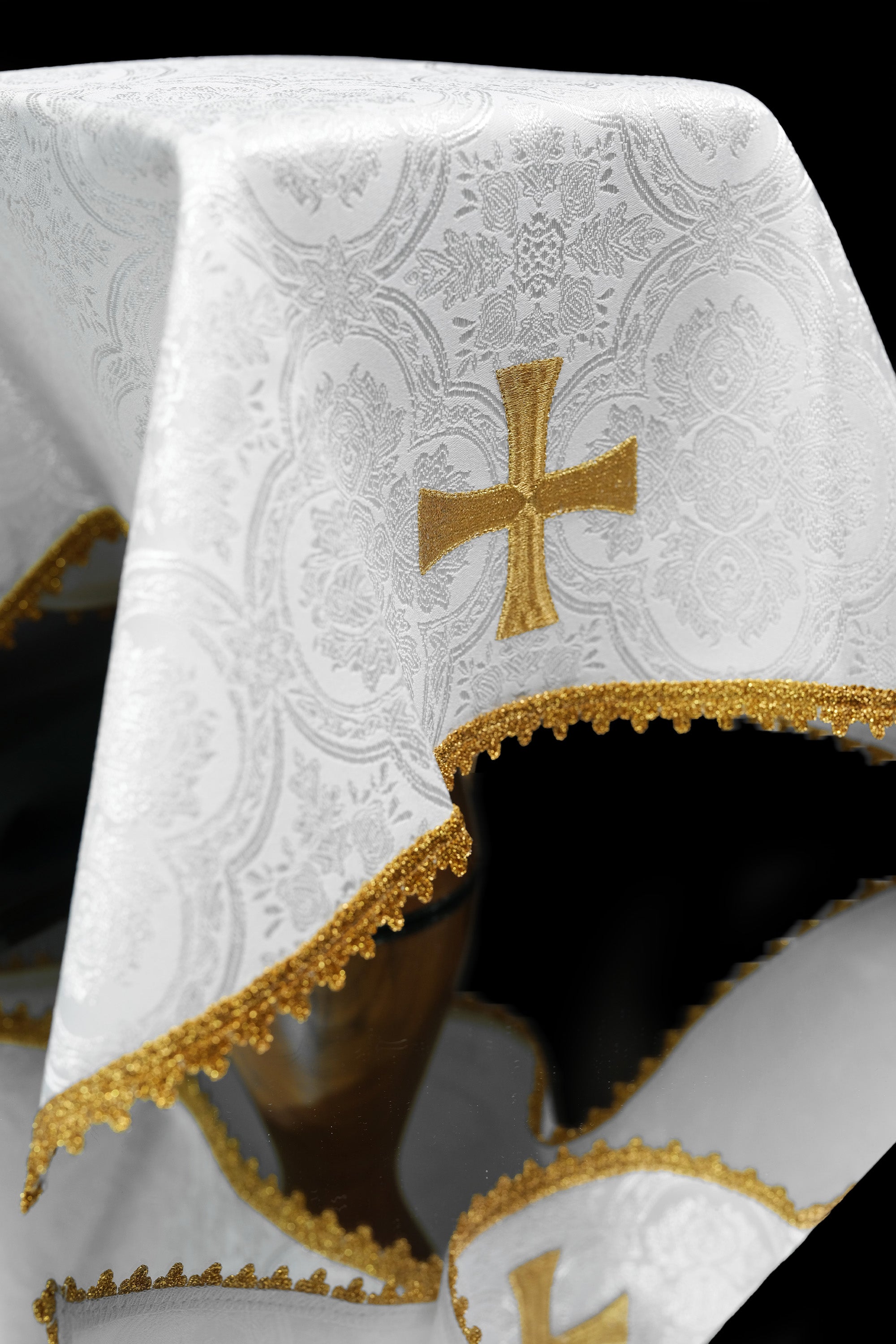 Ensemble de voiles en jacquard pour calice en quatre couleurs liturgiques