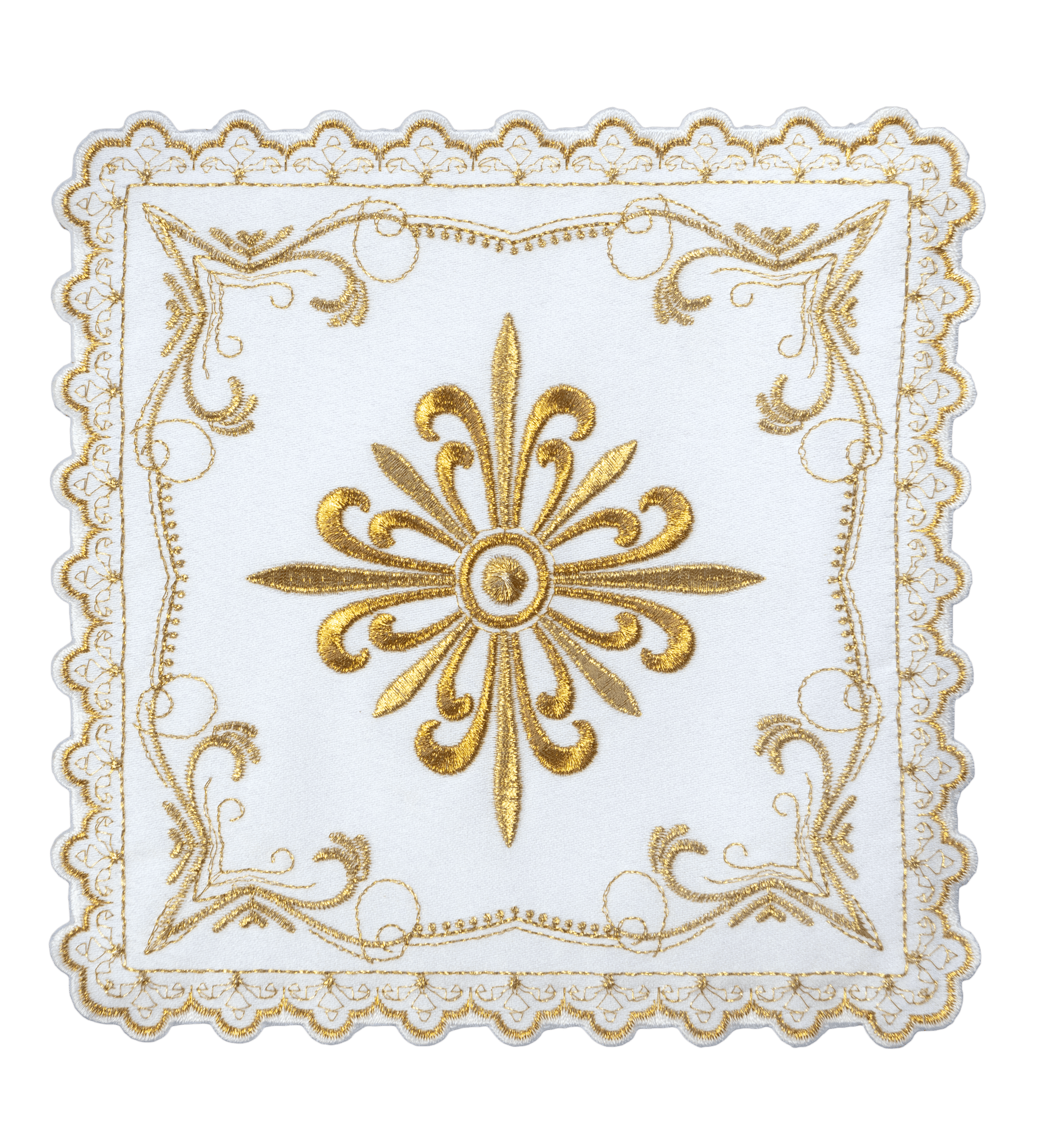 Calice avec motif de croix dorée et broderie décorative S - 5554 - CHASUBLES.FR