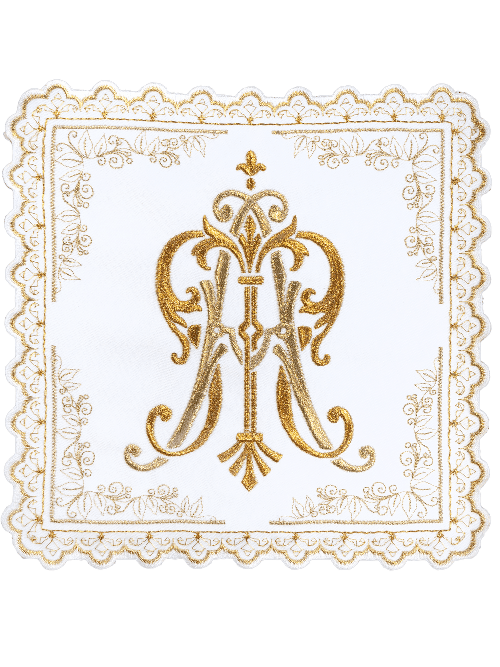 Calice liturgique avec motif marial brodé en or S - 5564 - CHASUBLES.FR