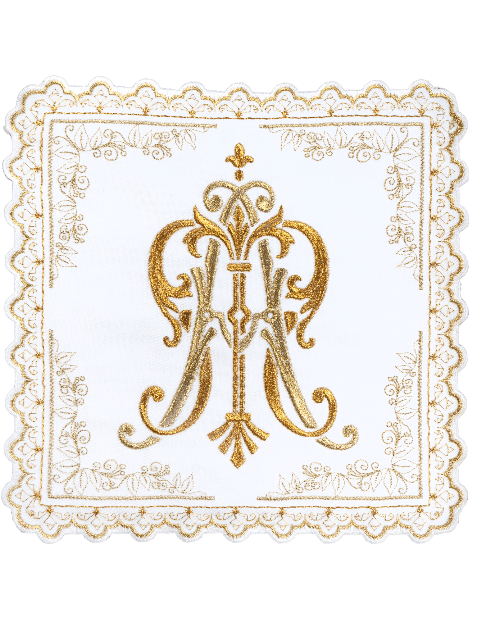 Calice liturgique avec motif marial brodé en or S - 5564 - CHASUBLES.FR