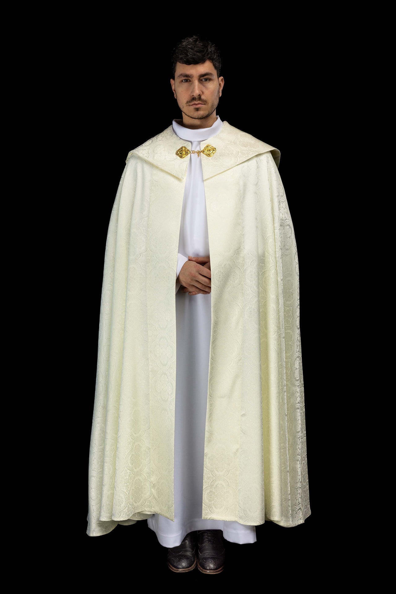 Chapelle liturgique en jacquard écru KKP/161/05/11 145cm - CHASUBLES.FR