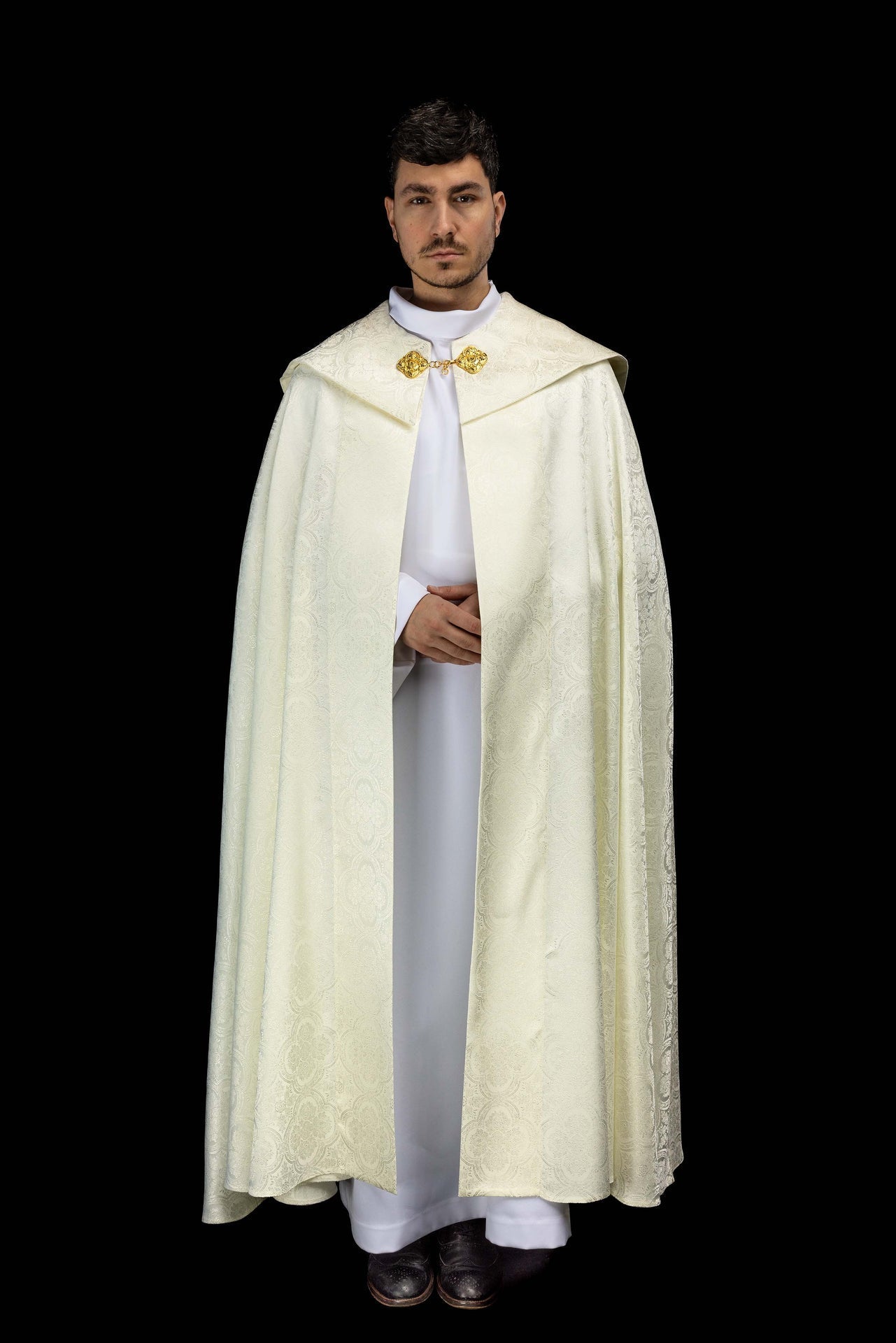 Chapelle liturgique en jacquard écru KKP/161/05/11 145cm - CHASUBLES.FR