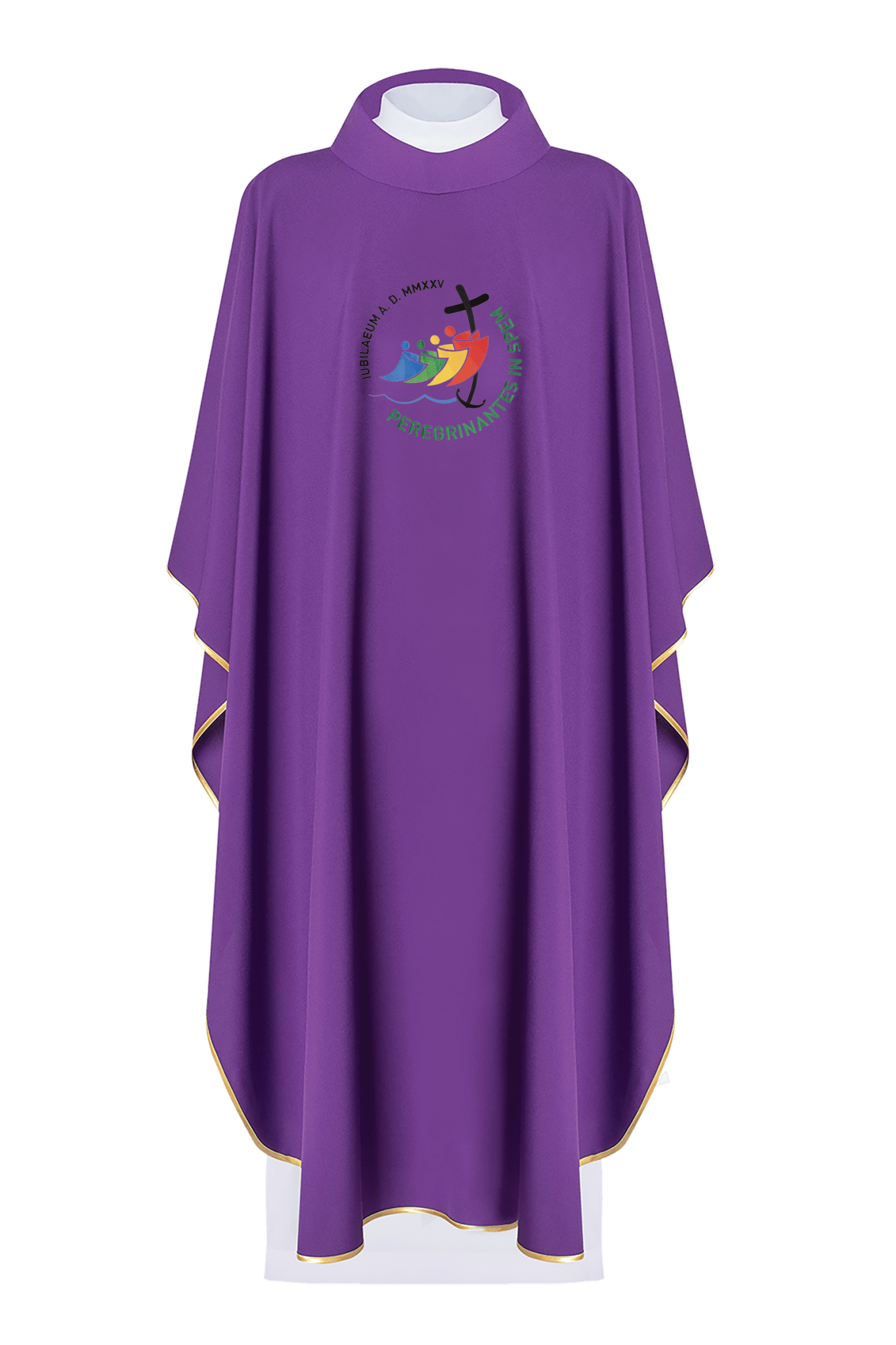 Chasuble avec broderie du jubilé en violet JR/021/03/12 - CHASUBLES.FR