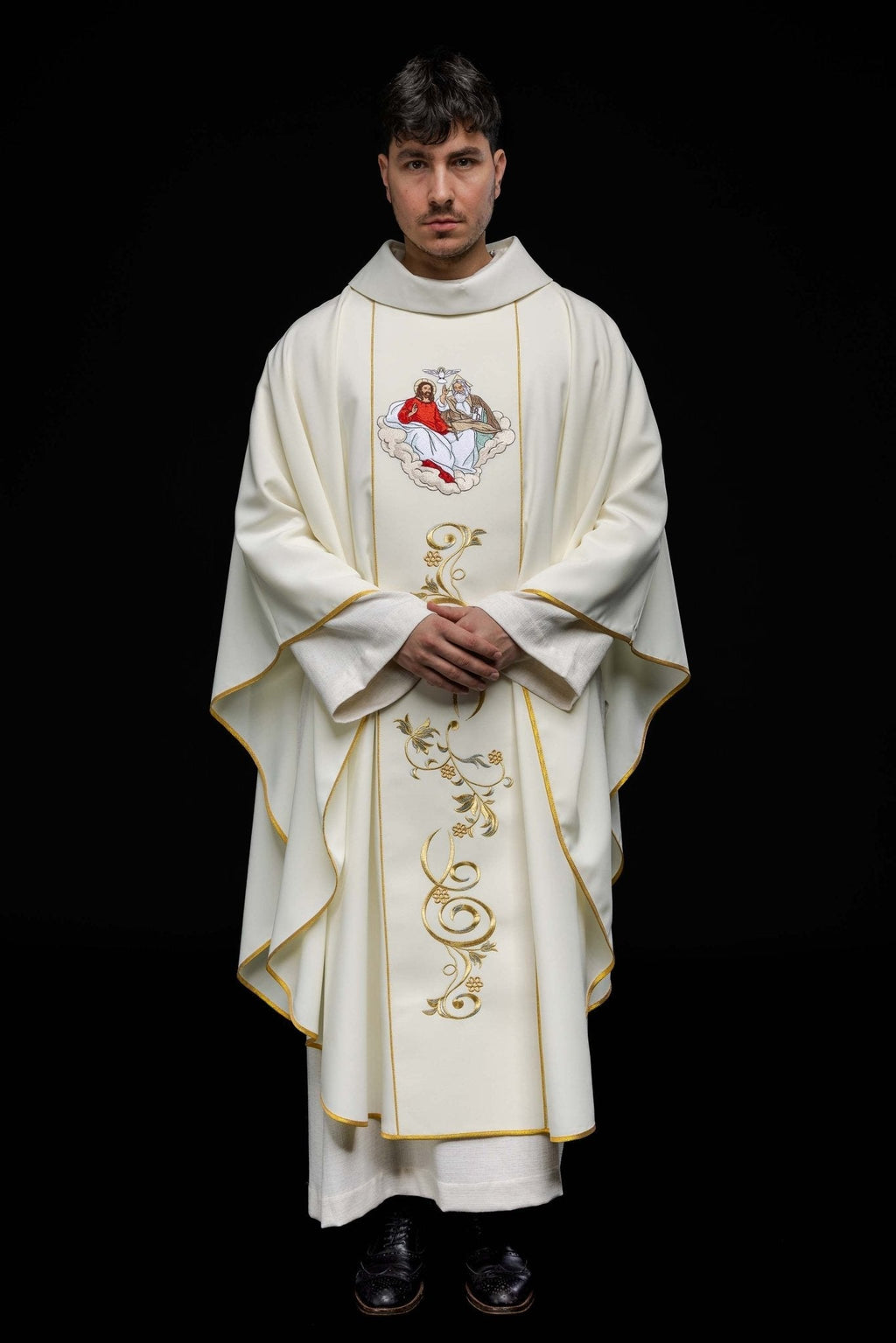 Chasuble brodée à l'effigie de la Sainte Trinité KOW2/032/05/01 - CHASUBLES.FR