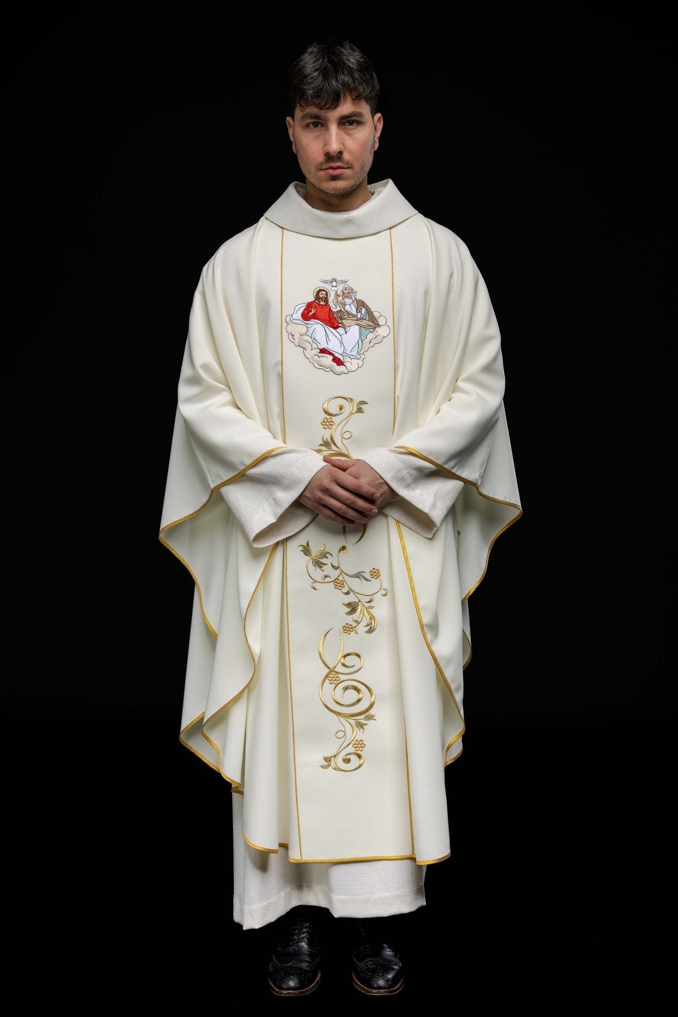 Chasuble brodée à l'effigie de la Sainte Trinité KOW2/032/05/01 - CHASUBLES.FR