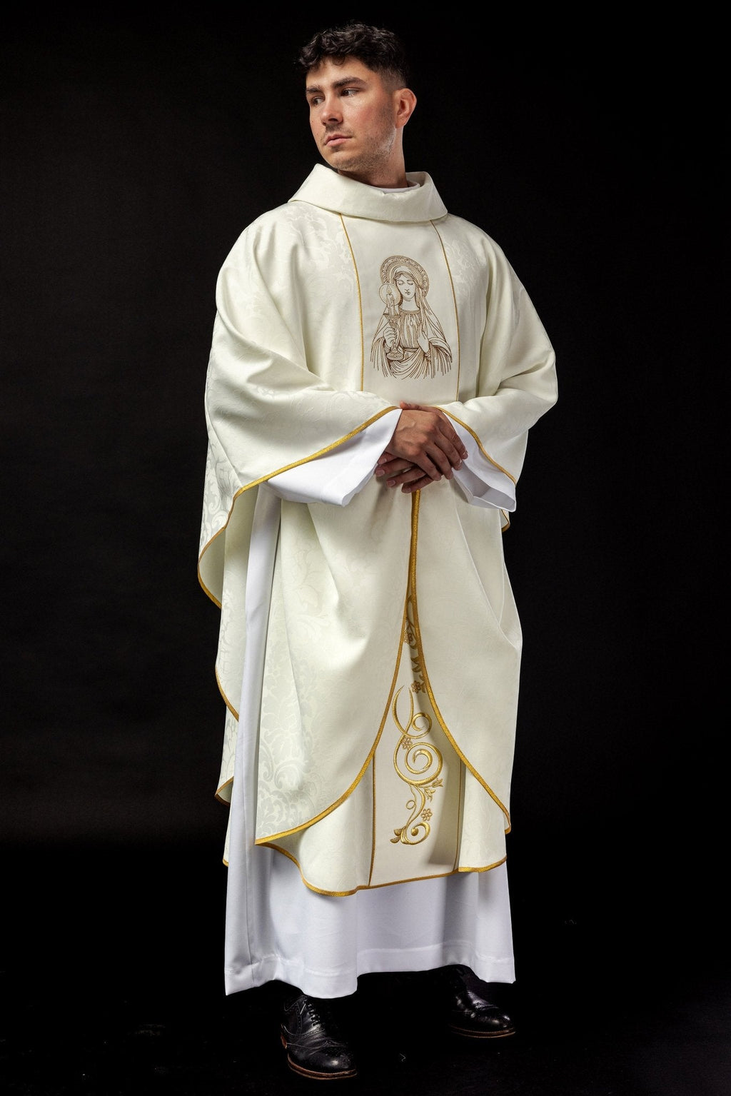 Chasuble brodée à l'effigie de Notre - Dame du Tonnerre KOW2/023/05/01 - CHASUBLES.FR