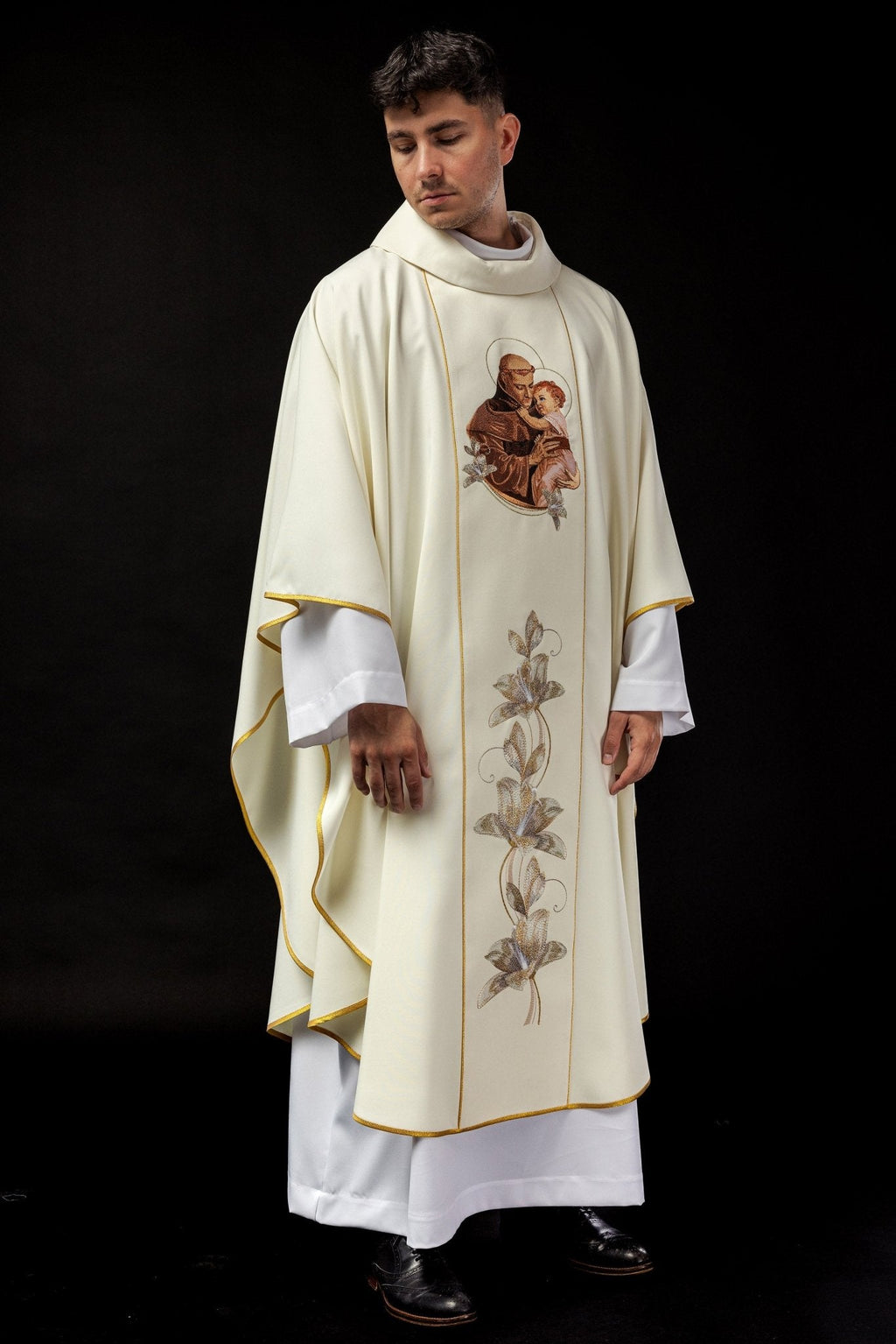 Chasuble brodée à l'effigie de saint Antoine KOW2/016/05/53 - CHASUBLES.FR