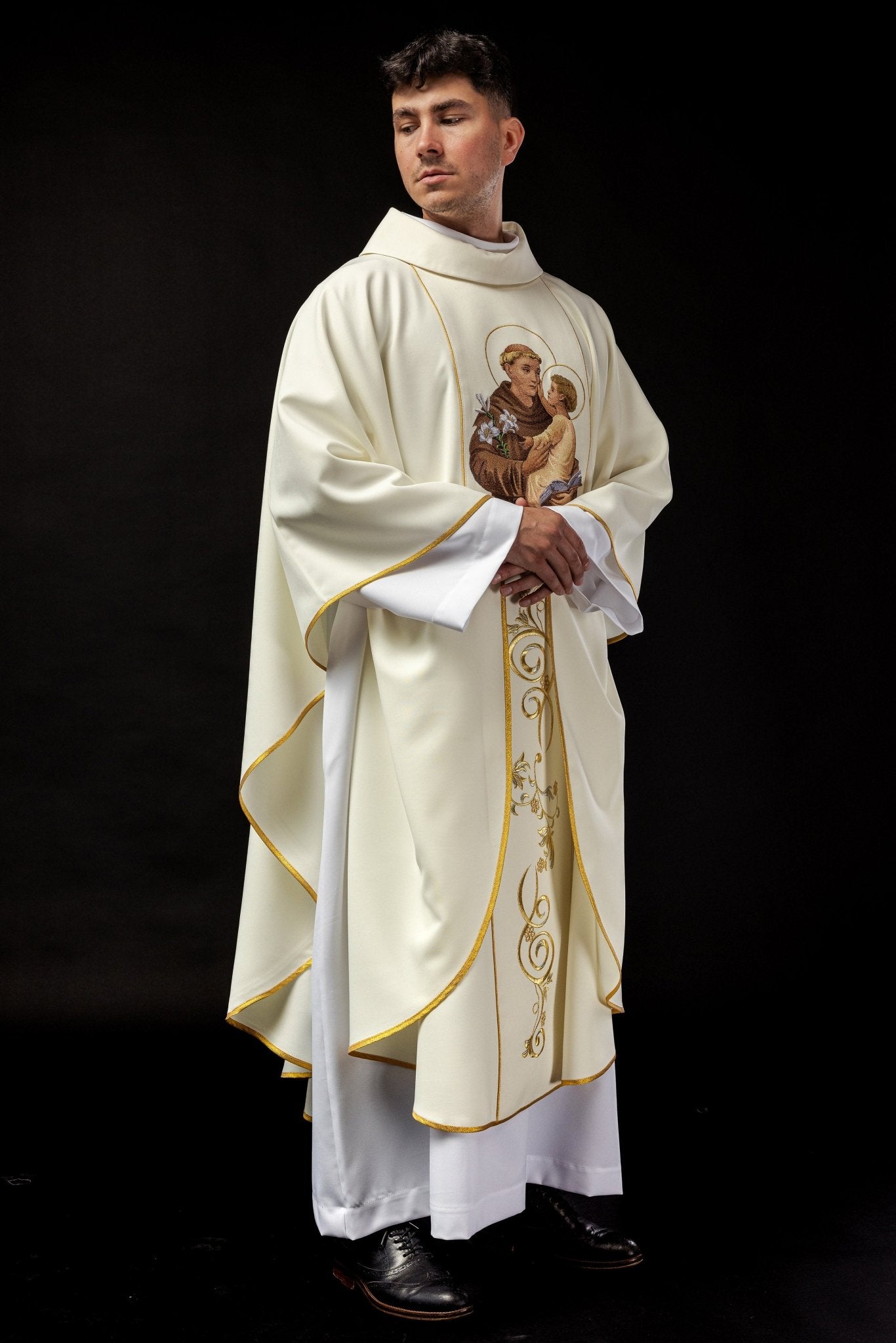 Chasuble brodée à l'effigie de saint Antoine KOW2/013/05/01 - CHASUBLES.FR
