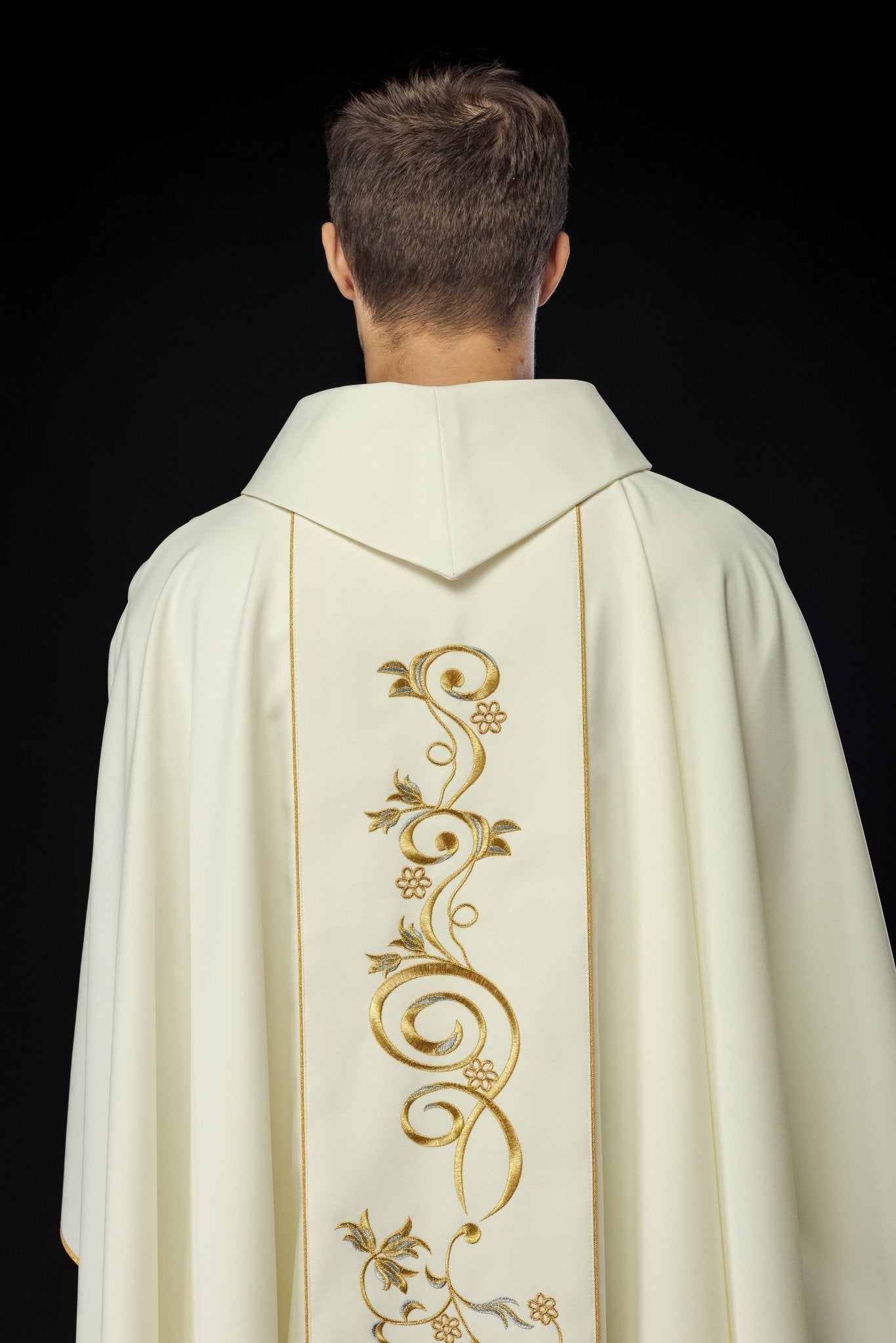 Chasuble brodée avec l'image du Cœur de Marie KOW2/006/05/01 - CHASUBLES.FR