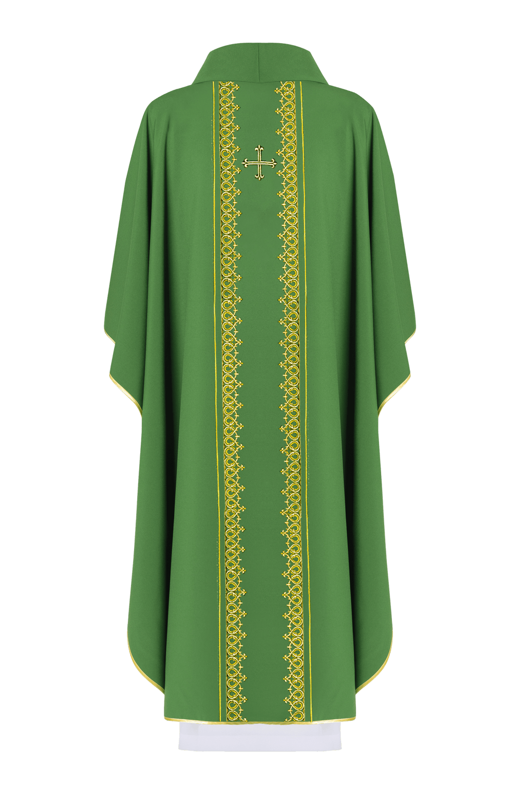 Chasuble brodée Croix verte KOR/272/01/54 - CHASUBLES.FR