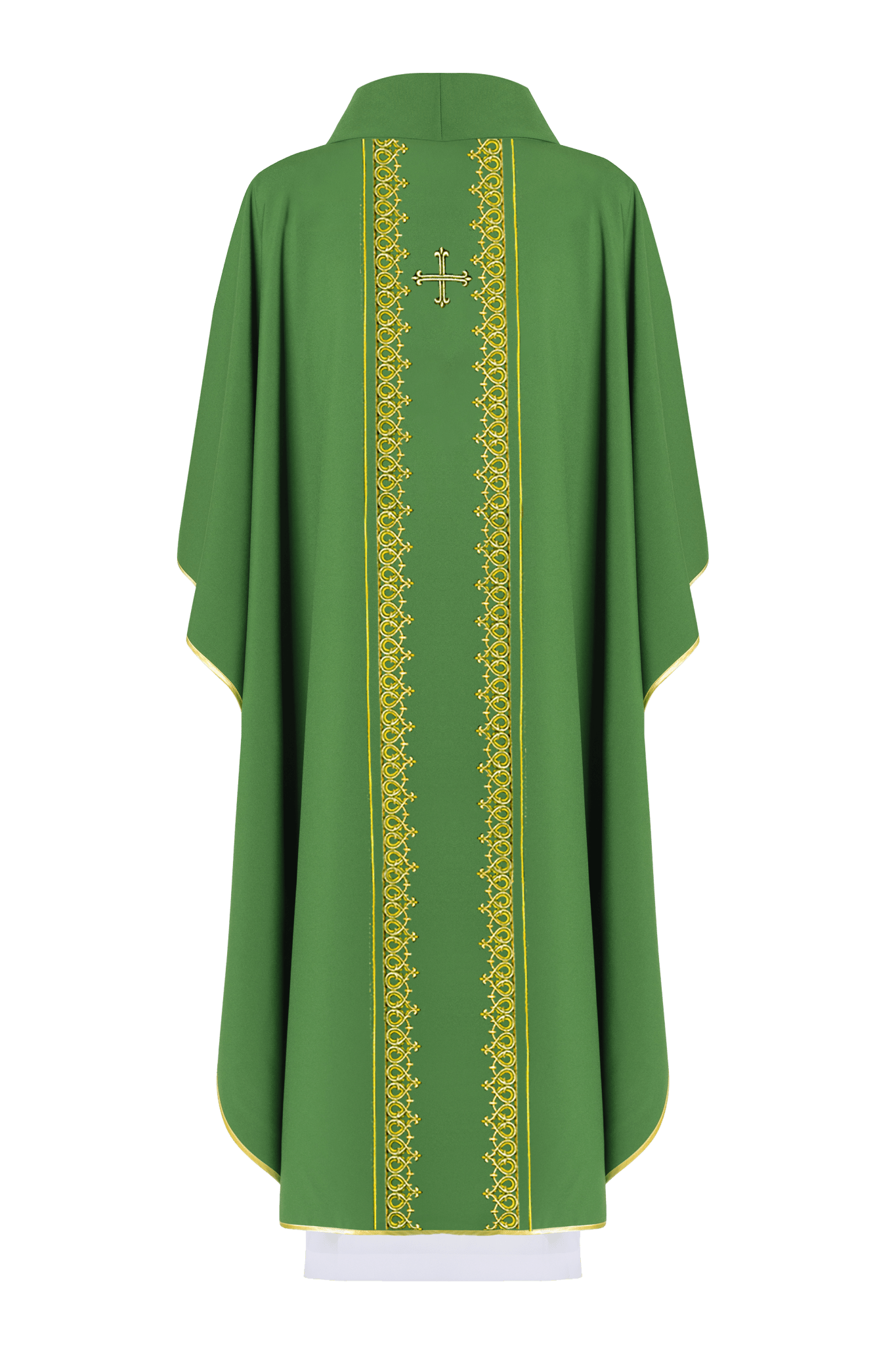 Chasuble brodée Croix verte KOR/272/01/54 - CHASUBLES.FR