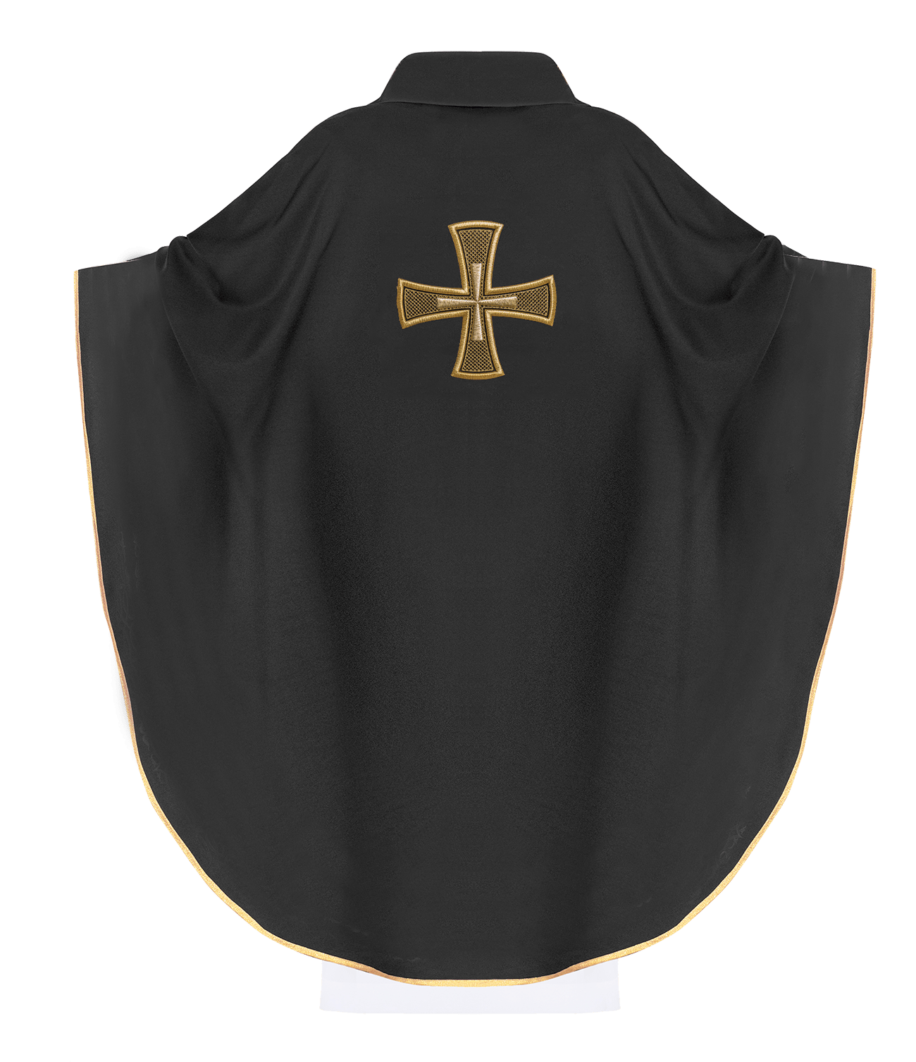 Chasuble brodée IHS Noir KOR/258/07/12 - CHASUBLES.FR