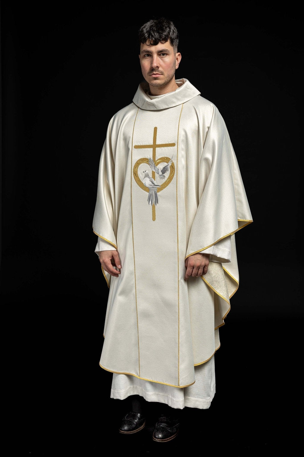 Chasuble de mariage de couleur écrue KOR/219/10/54 ZŁOTY - CHASUBLES.FR