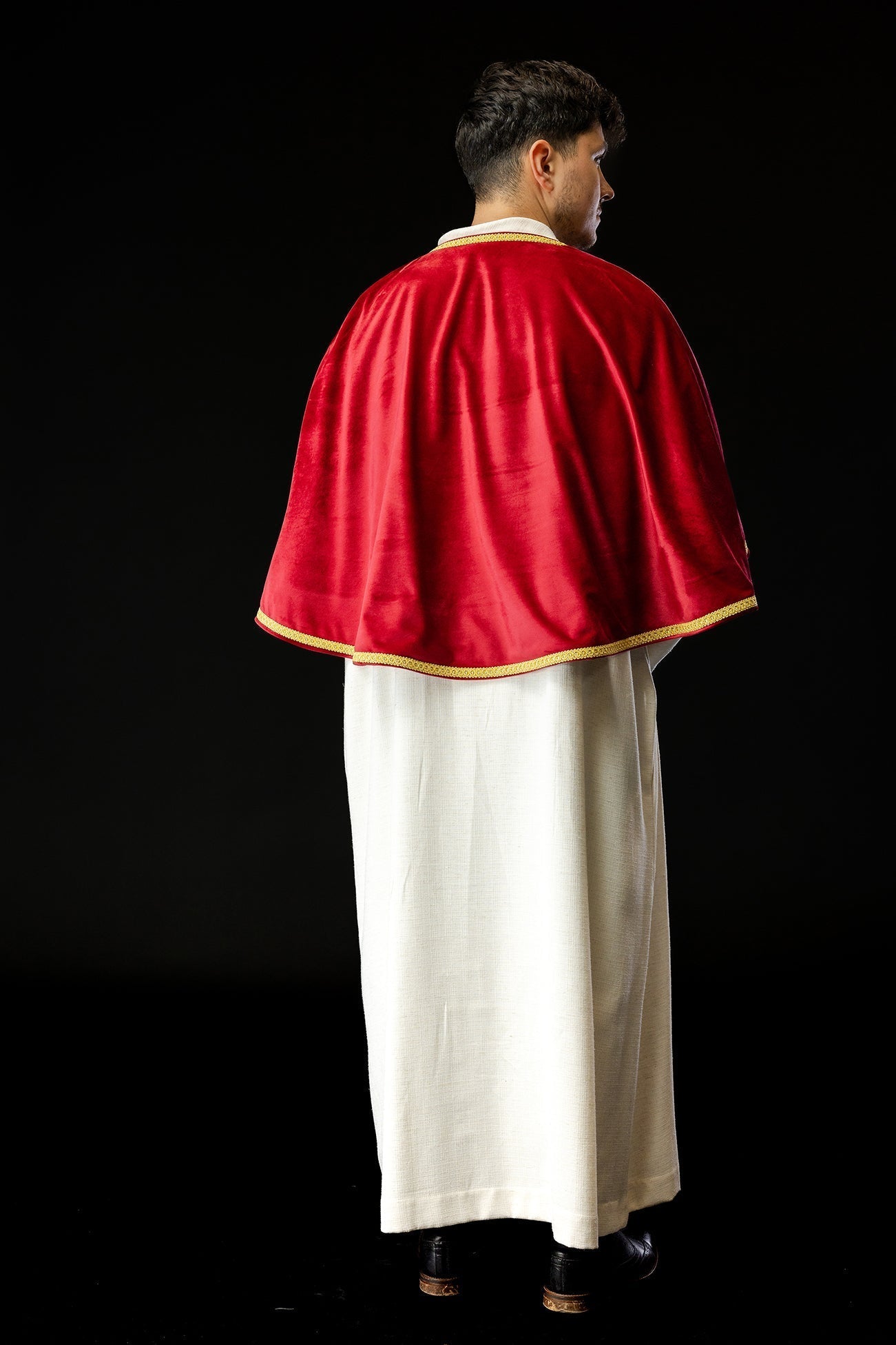 Chasuble d'enfant de chœur en velours avec fermeture rouge KKP/041/02/76 - CHASUBLES.FR