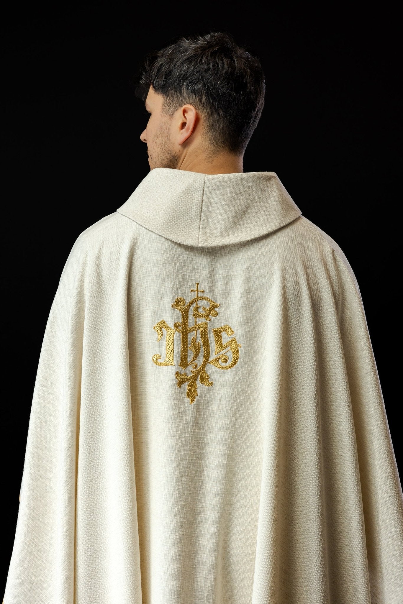 Chasuble écru avec image de la Miséricorde Divine KOW2/031/05/49 - CHASUBLES.FR