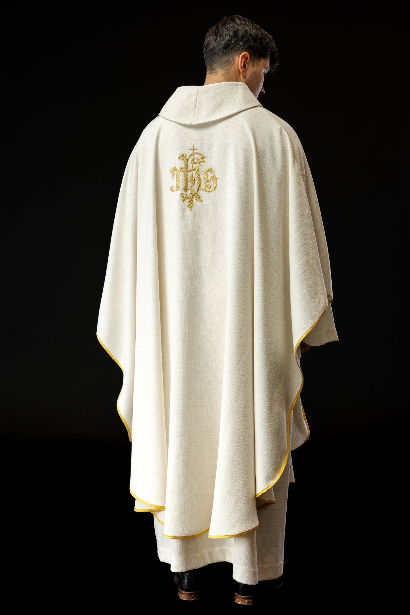 Chasuble écru avec image de la Miséricorde Divine KOW2/031/05/49 - CHASUBLES.FR