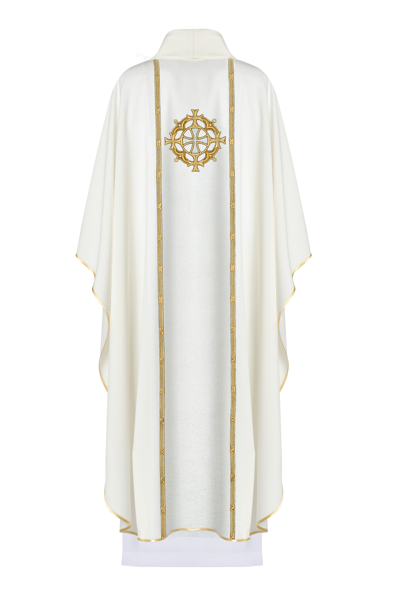 Chasuble écrue à croix brodée KOR/264/05/62 - CHASUBLES.FR