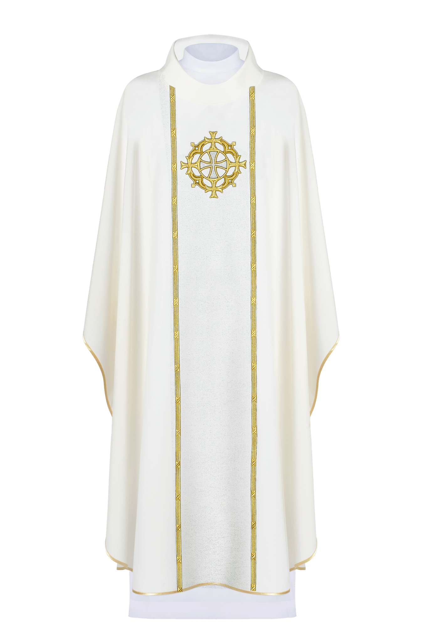 Chasuble écrue à croix brodée KOR/264/05/62 - CHASUBLES.FR