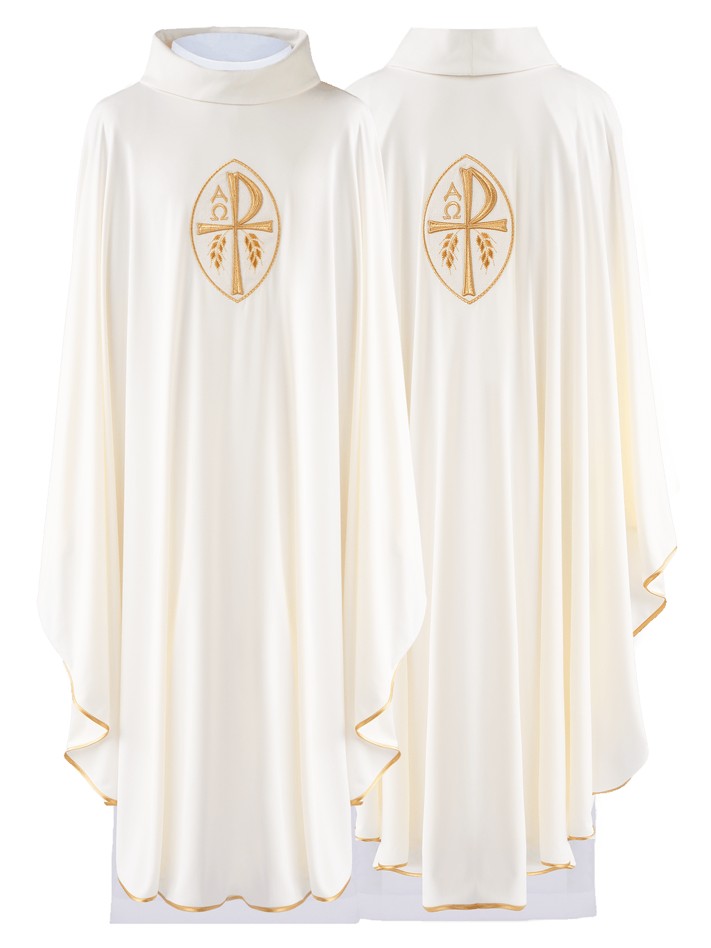 Chasuble écrue à croix brodée KOR/387/05/78 - CHASUBLES.FR