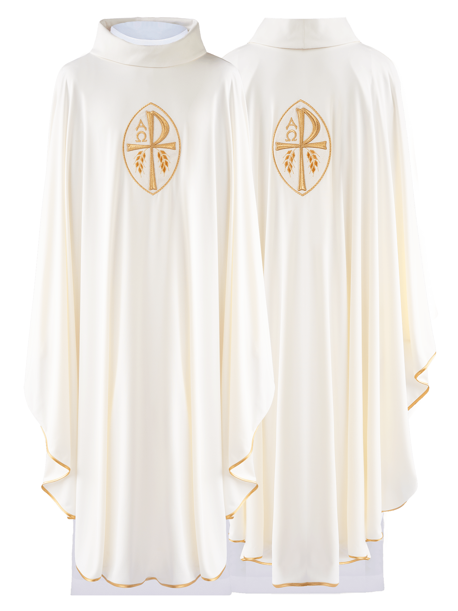 Chasuble écrue à croix brodée KOR/387/05/78 - CHASUBLES.FR