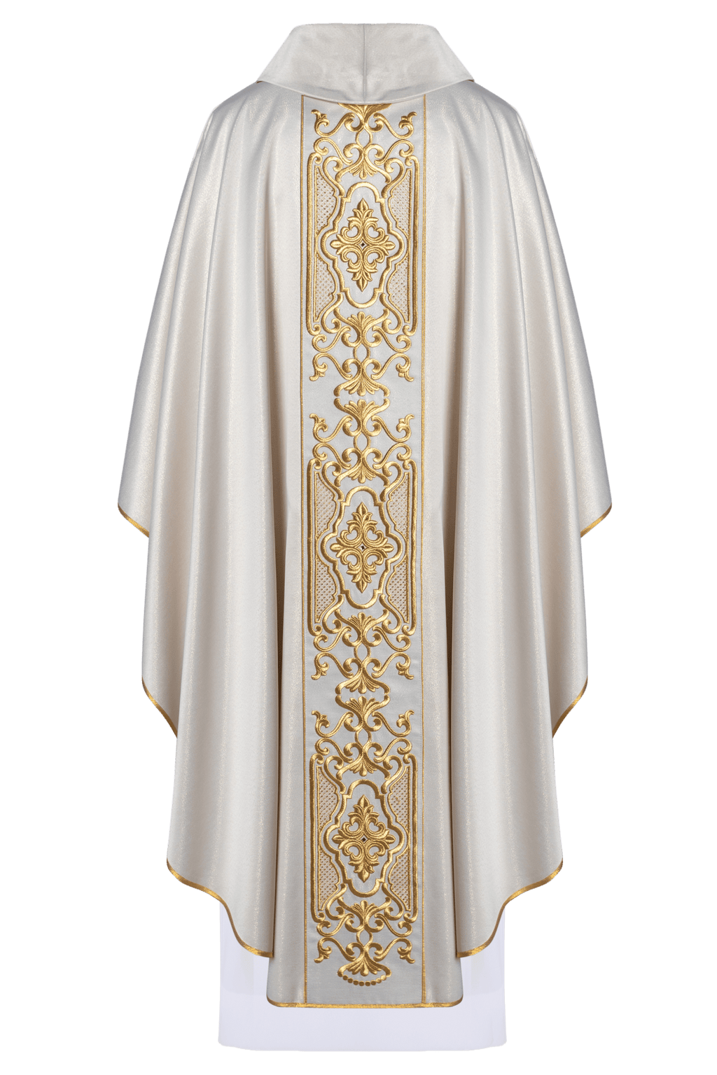 Chasuble en tissu chatoyant avec une riche broderie dorée sur la ceinture LE/7021/05 - CHASUBLES.FR
