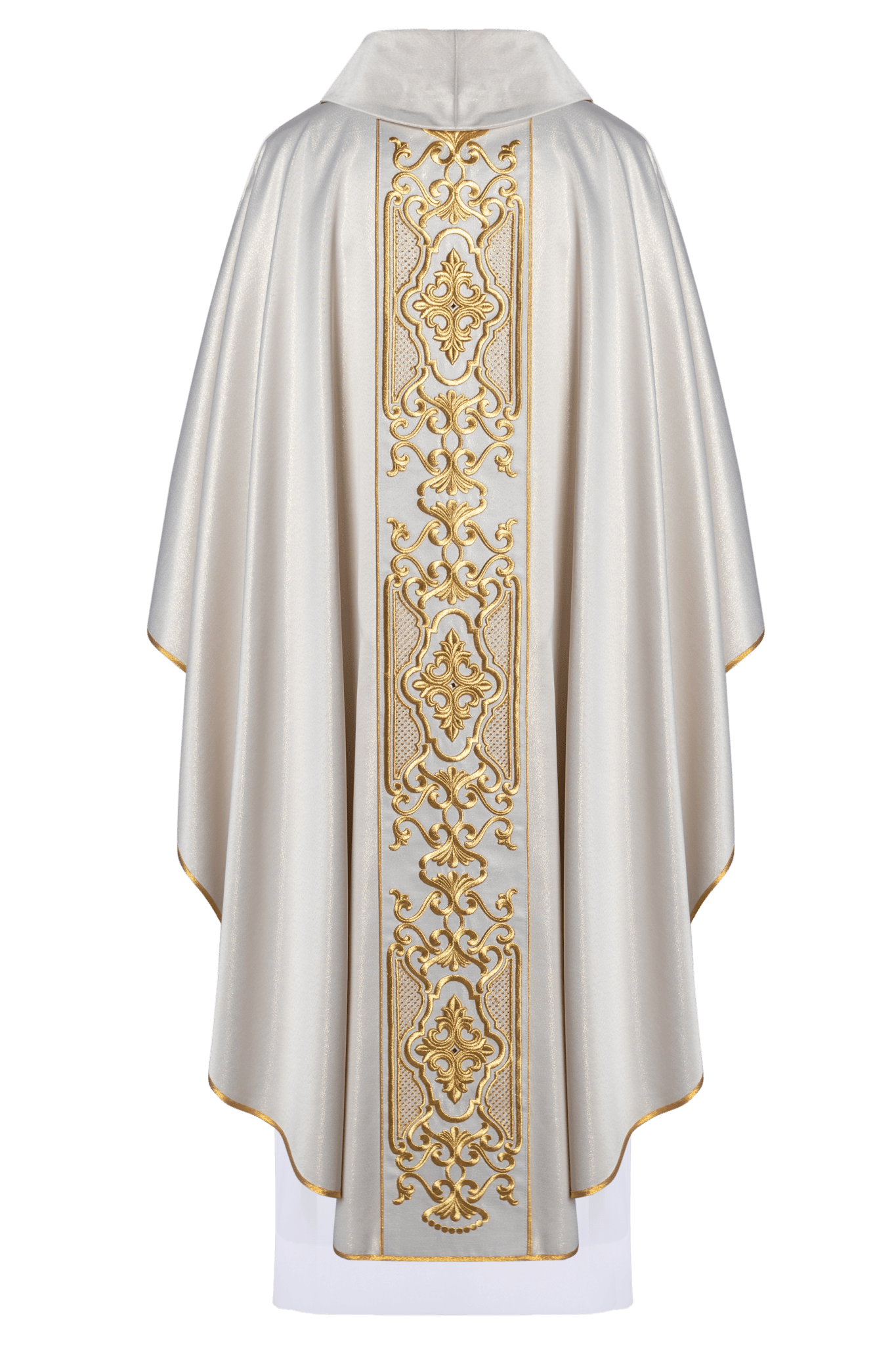 Chasuble en tissu chatoyant avec une riche broderie dorée sur la ceinture LE/7021/05 - CHASUBLES.FR