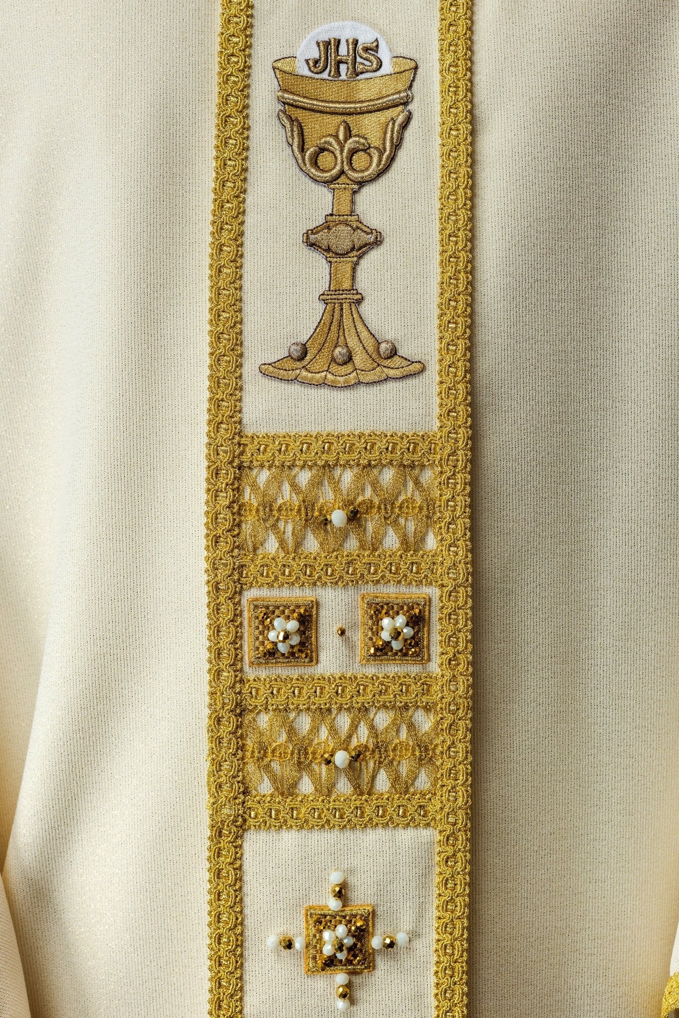 Chasuble faite à la main avec des pierres naturelles Fait à la main 7008 HM/7008/05/96 - CHASUBLES.FR