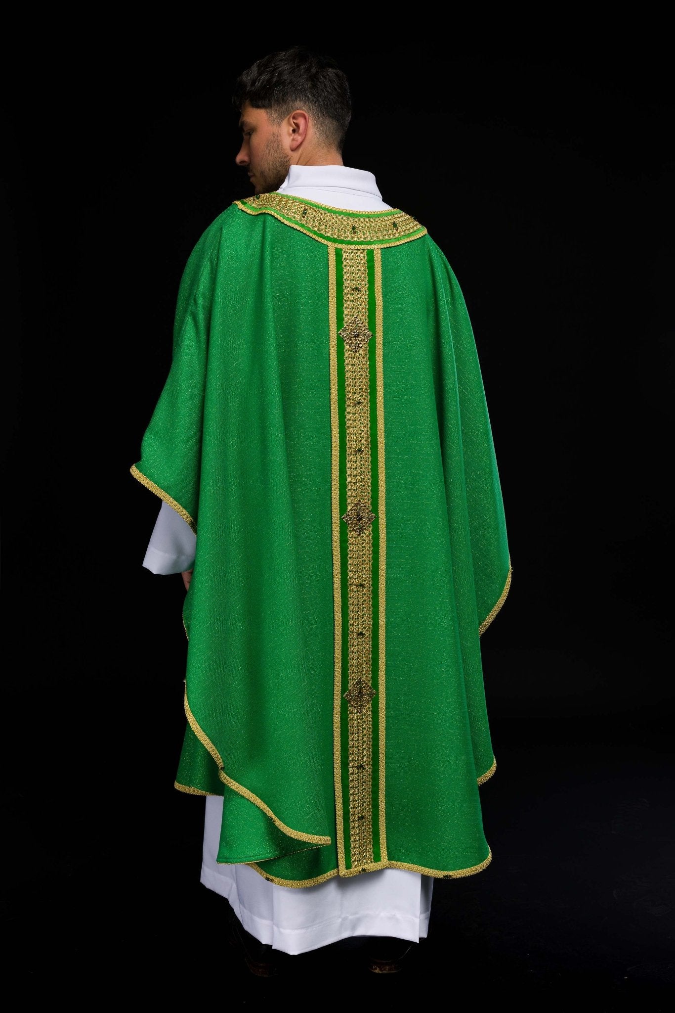 Chasuble faite à la main avec des pierres naturelles Handmade 7001 HM/7001/01/71/PA01 - CHASUBLES.FR