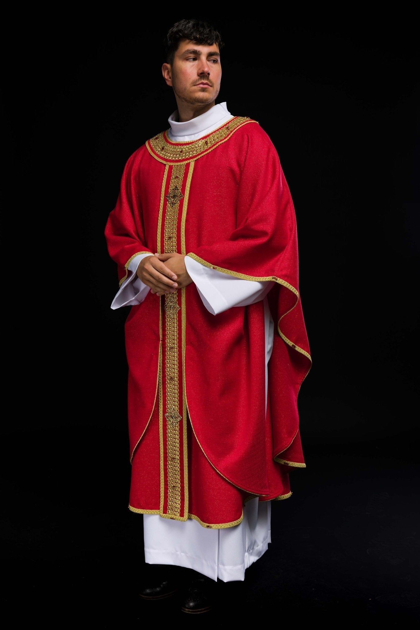 Chasuble faite à la main avec des pierres naturelles Handmade 7001 HM/7001/02/71/PA02 - CHASUBLES.FR