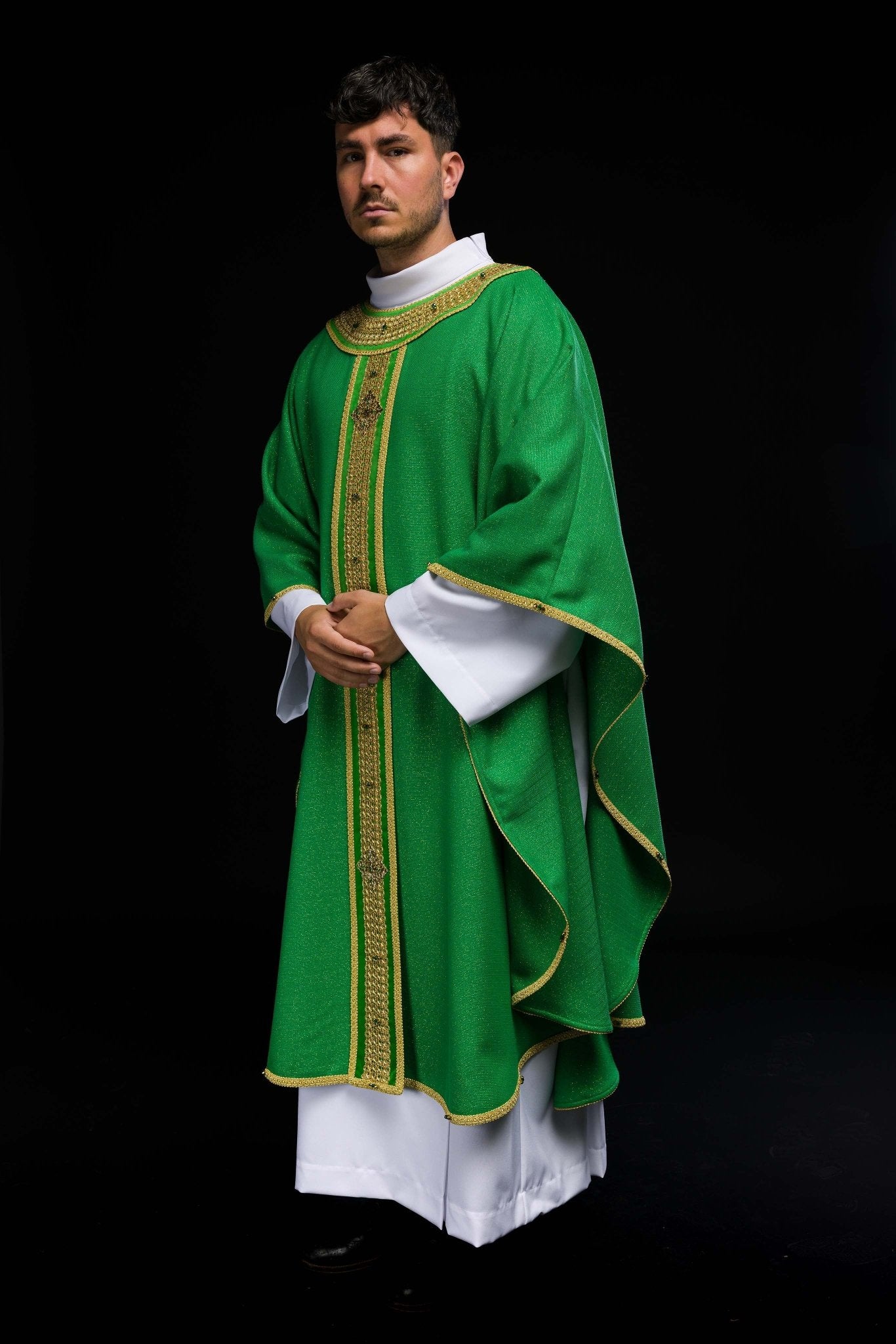 Chasuble faite à la main avec des pierres naturelles Handmade 7001 HM/7001/01/71/PA01 - CHASUBLES.FR