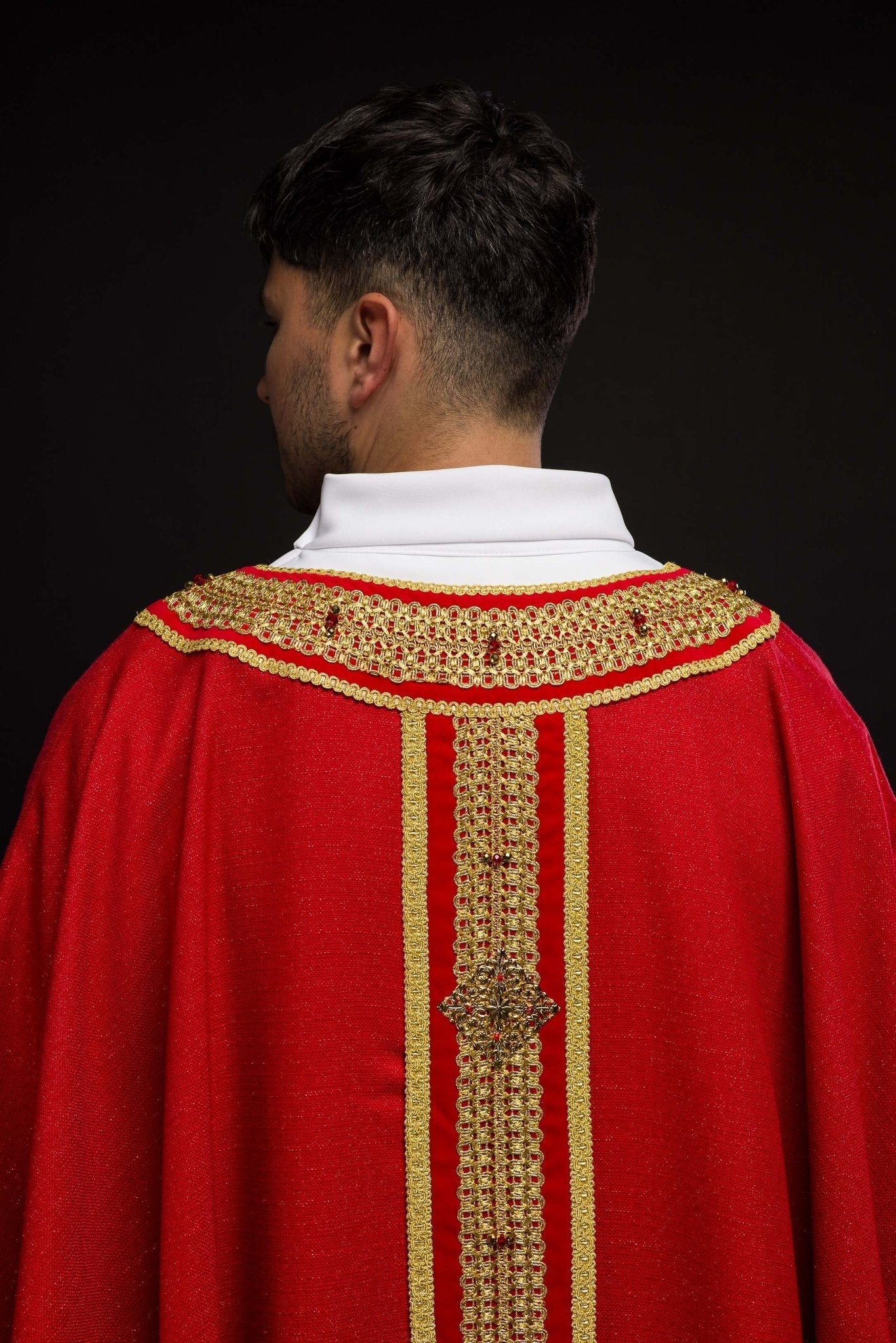 Chasuble faite à la main avec des pierres naturelles Handmade 7001 HM/7001/02/71/PA02 - CHASUBLES.FR