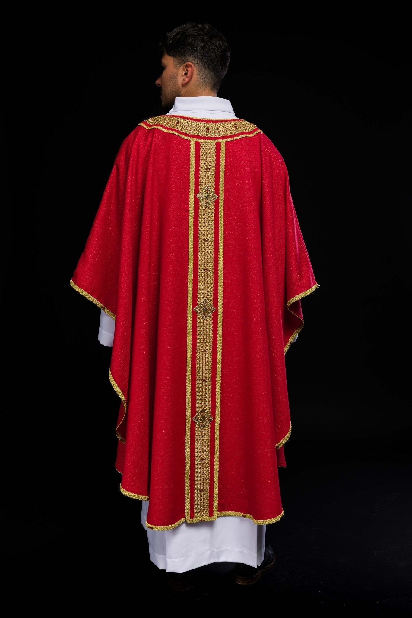 Chasuble faite à la main avec des pierres naturelles Handmade 7001 HM/7001/02/71/PA02 - CHASUBLES.FR
