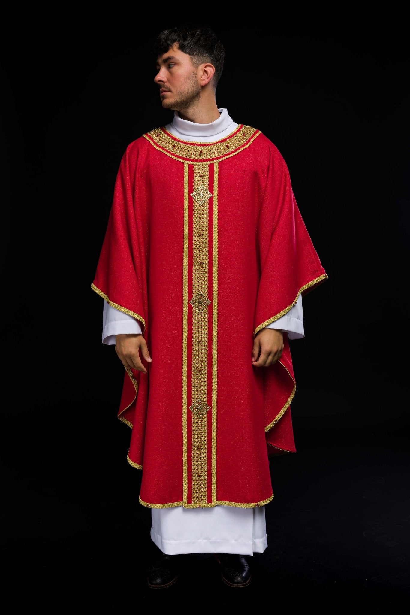 Chasuble faite à la main avec des pierres naturelles Handmade 7001 HM/7001/02/71/PA02 - CHASUBLES.FR