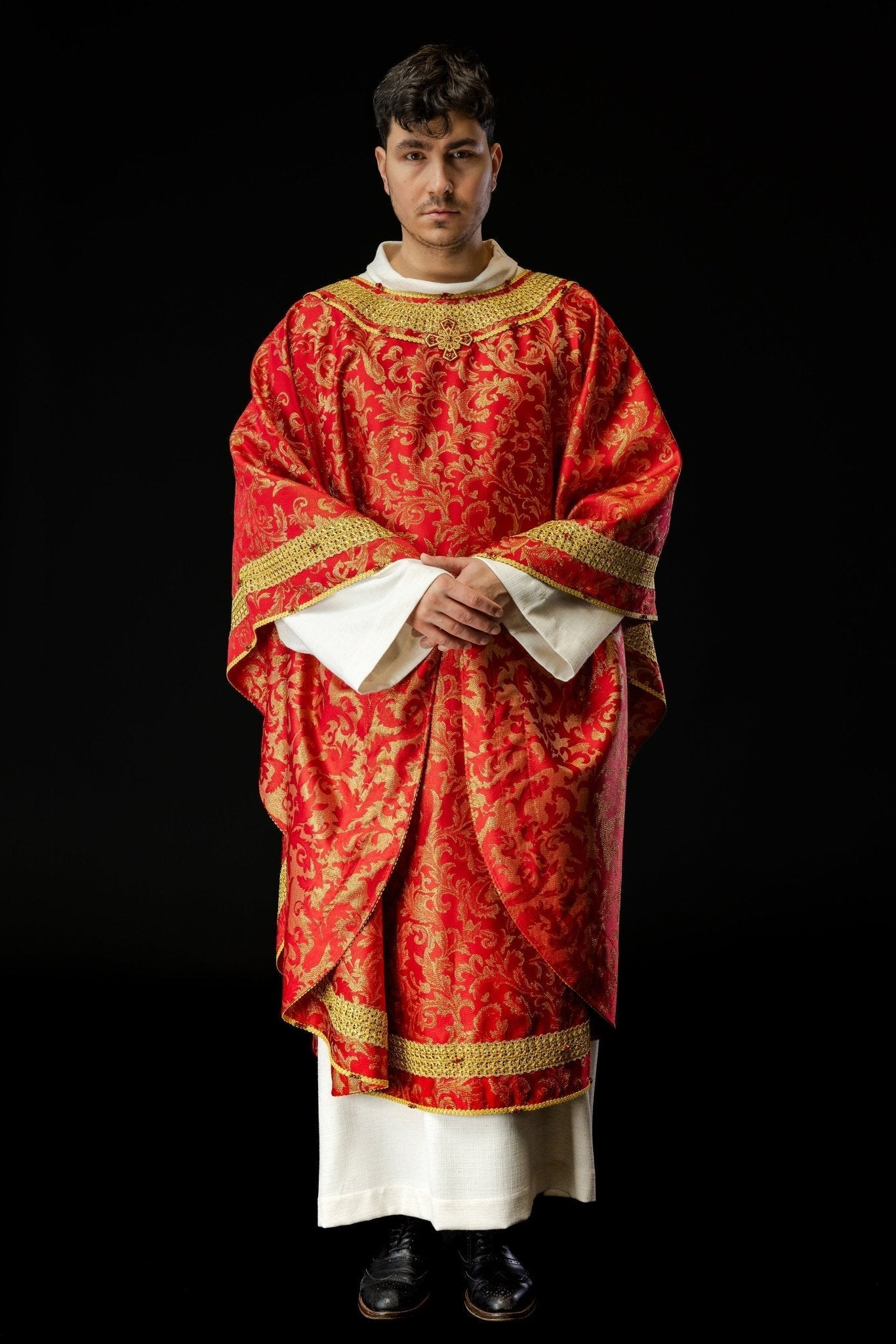 Chasuble faite à la main avec pierres naturelles Fait à la main 7010 HM/7010/02/90 - CHASUBLES.FR
