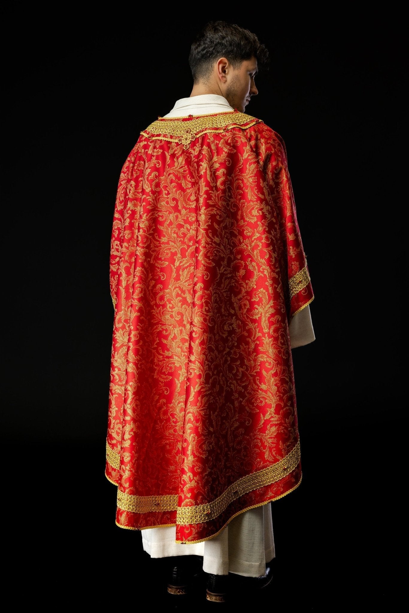 Chasuble faite à la main avec pierres naturelles Fait à la main 7010 HM/7010/02/90 - CHASUBLES.FR