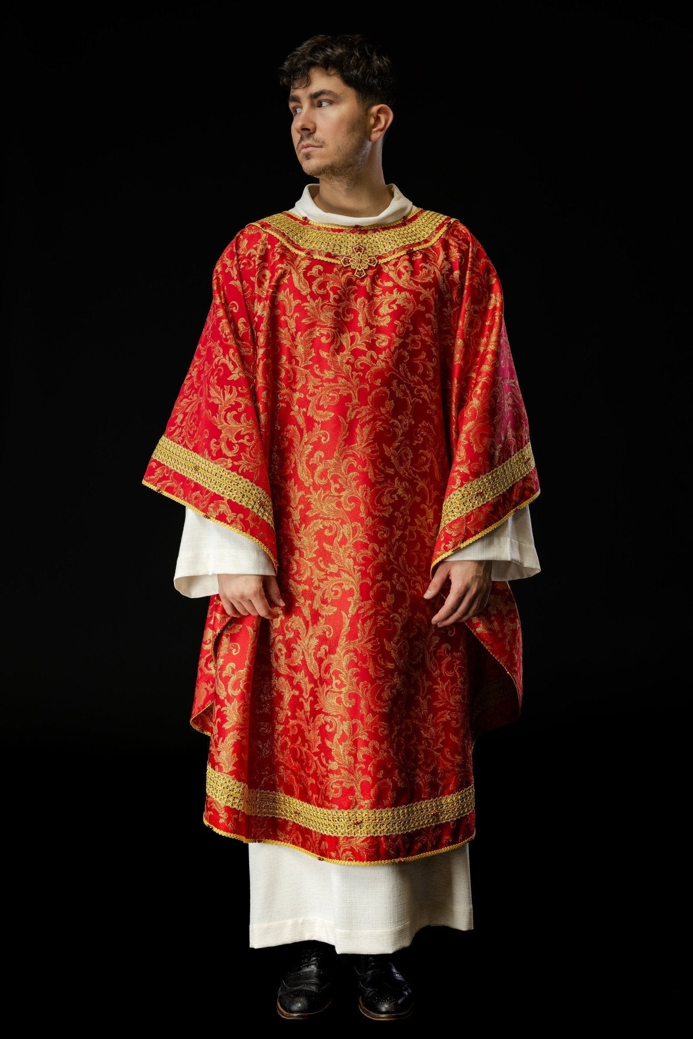 Chasuble faite à la main avec pierres naturelles Fait à la main 7010 HM/7010/02/90 - CHASUBLES.FR