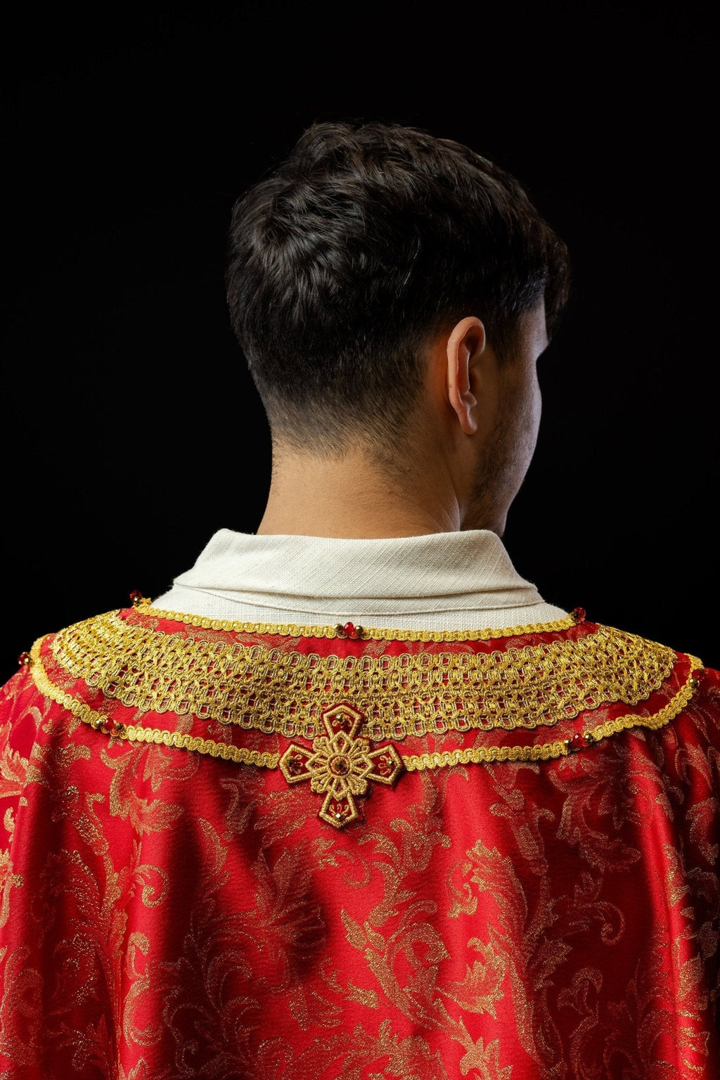 Chasuble faite à la main avec pierres naturelles Fait à la main 7010 HM/7010/02/90 - CHASUBLES.FR