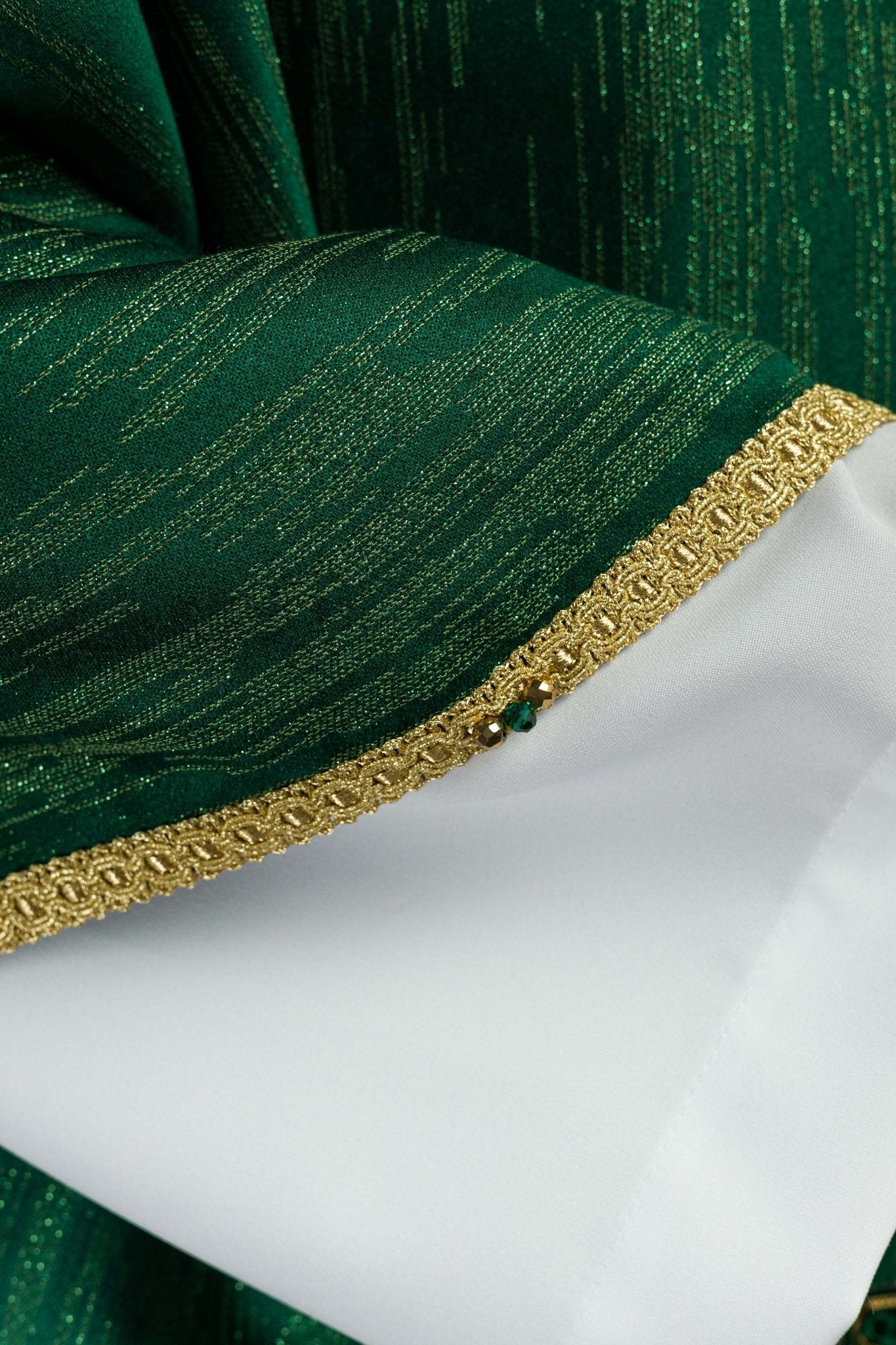 Chasuble faite à la main avec pierres naturelles Handmade 7015 Vert HM/7015/01/99 - CHASUBLES.FR