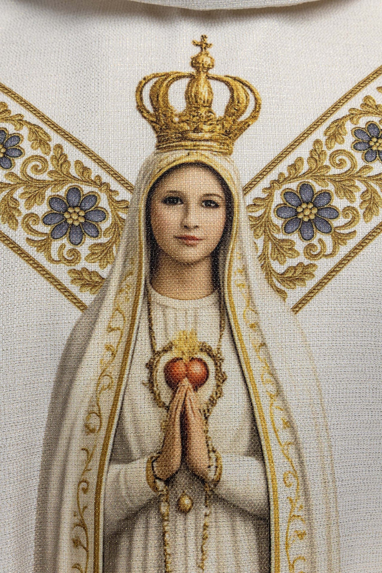 Chasuble imprimée avec l’image de Notre - Dame de Fatima KOD/7011/05/40 - CHASUBLES.FR