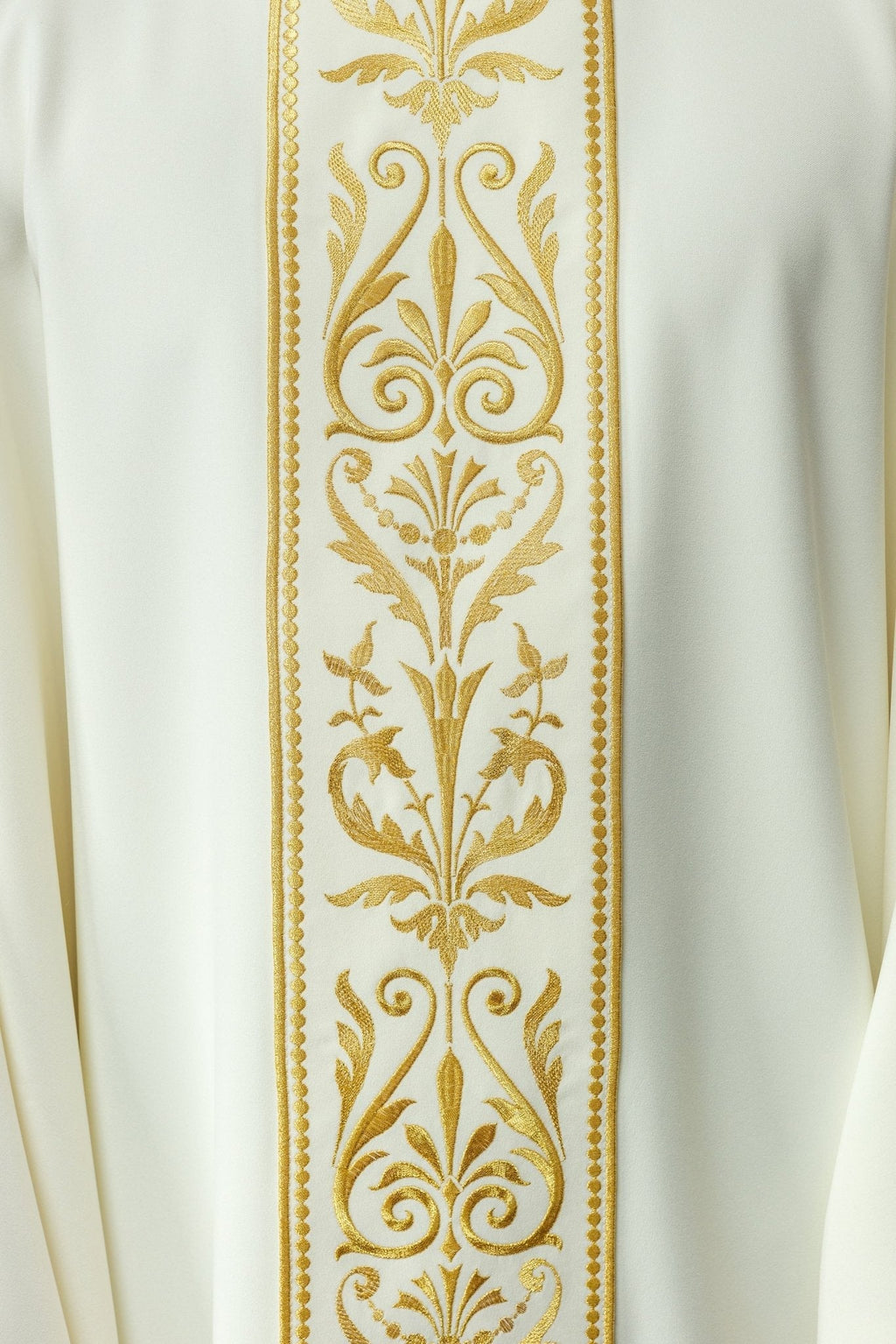 Chasuble liturgique avec ceinture brodée en écru KOR/008/05/01 ECRU - CHASUBLES.FR