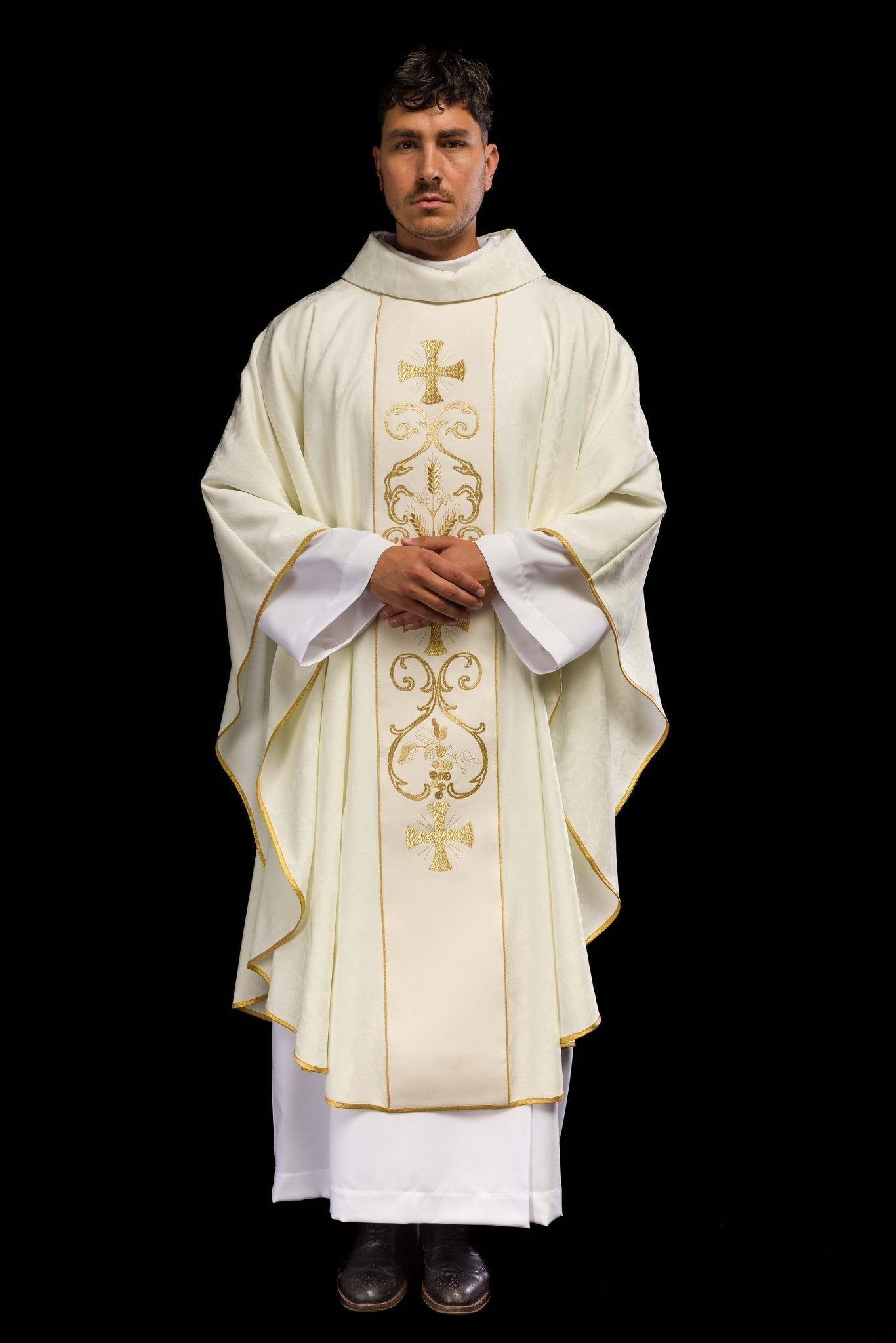 Chasuble liturgique avec ceinture décorée KOR/148/05/81 - CHASUBLES.FR